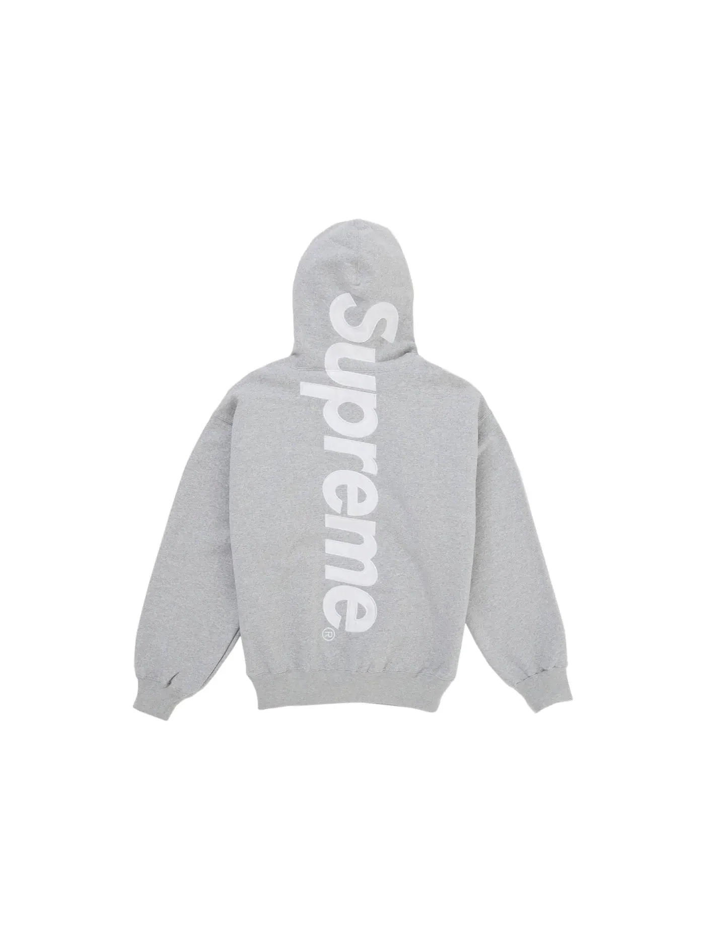 Мужской худи с аппликацией из атласа Supreme Sweatshirt (SS26) — изображение 2 из 2, серый