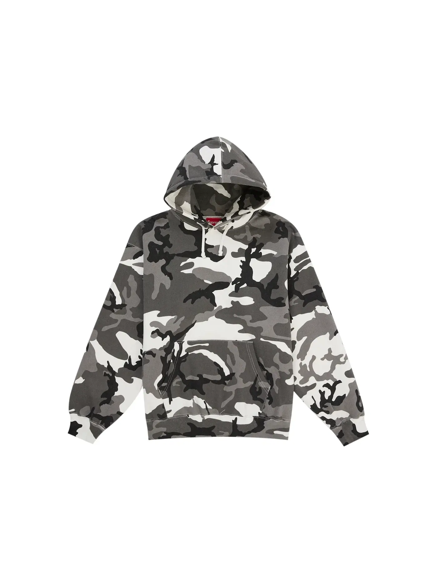 Мужская худи с принтом Satin Applique Supreme — изображение 1 из 2, снежный камуфляж