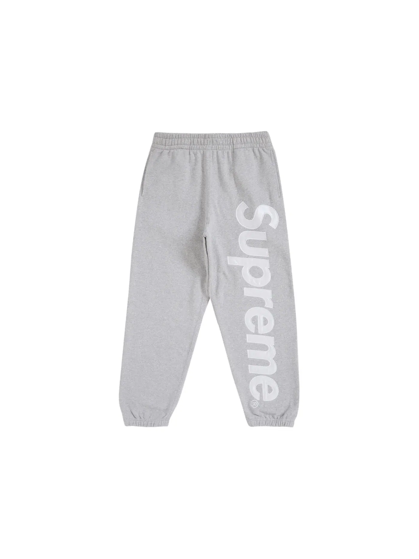 Мужские спортивные штаны из сатина с аппликацией Sweatpant FW24 Supreme — изображение 1 из 2, серый