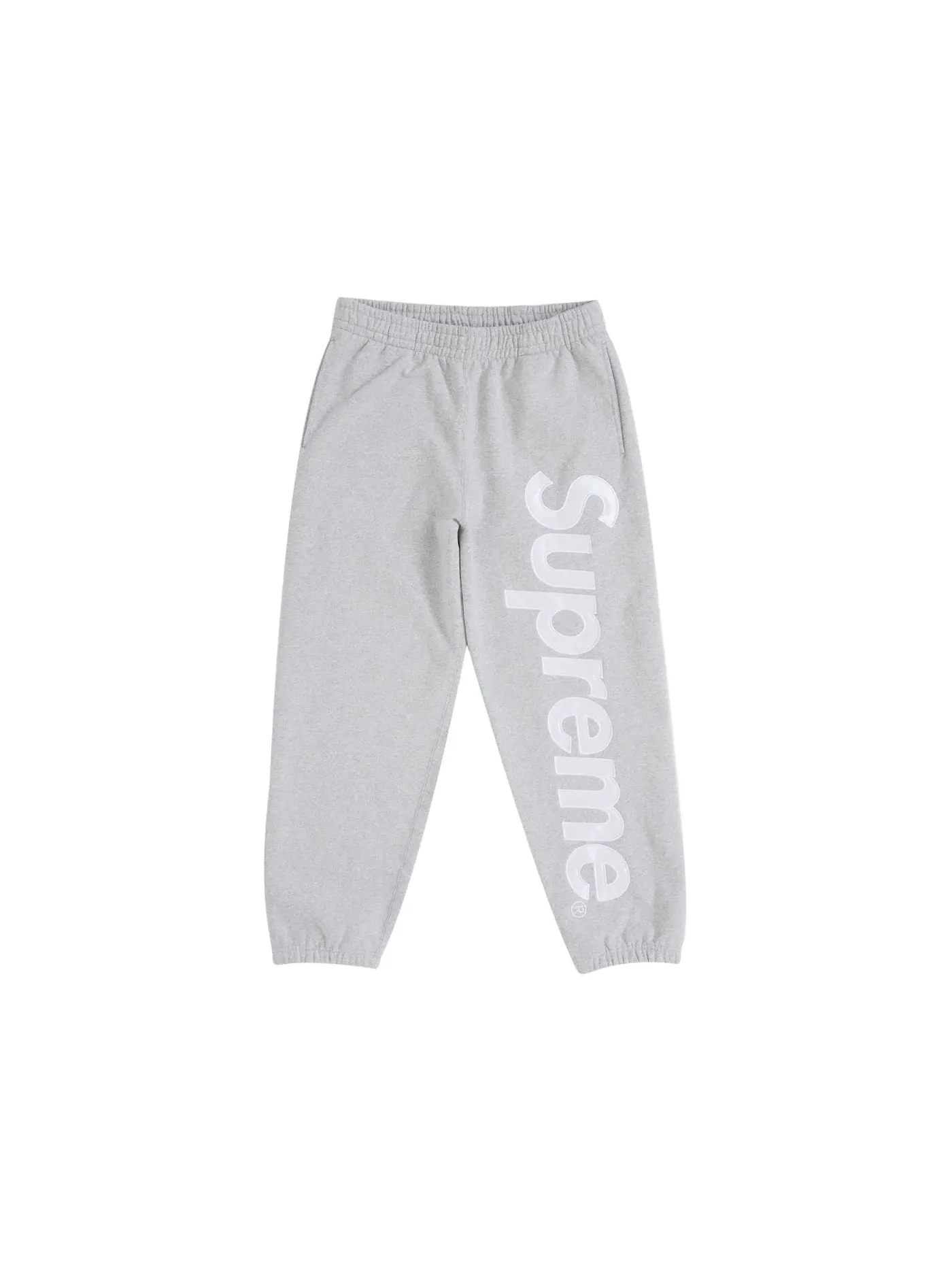 Мужские спортивные штаны с сатиновой аппликацией Sweatpant (FW25) Supreme — изображение 1 из 2, серый