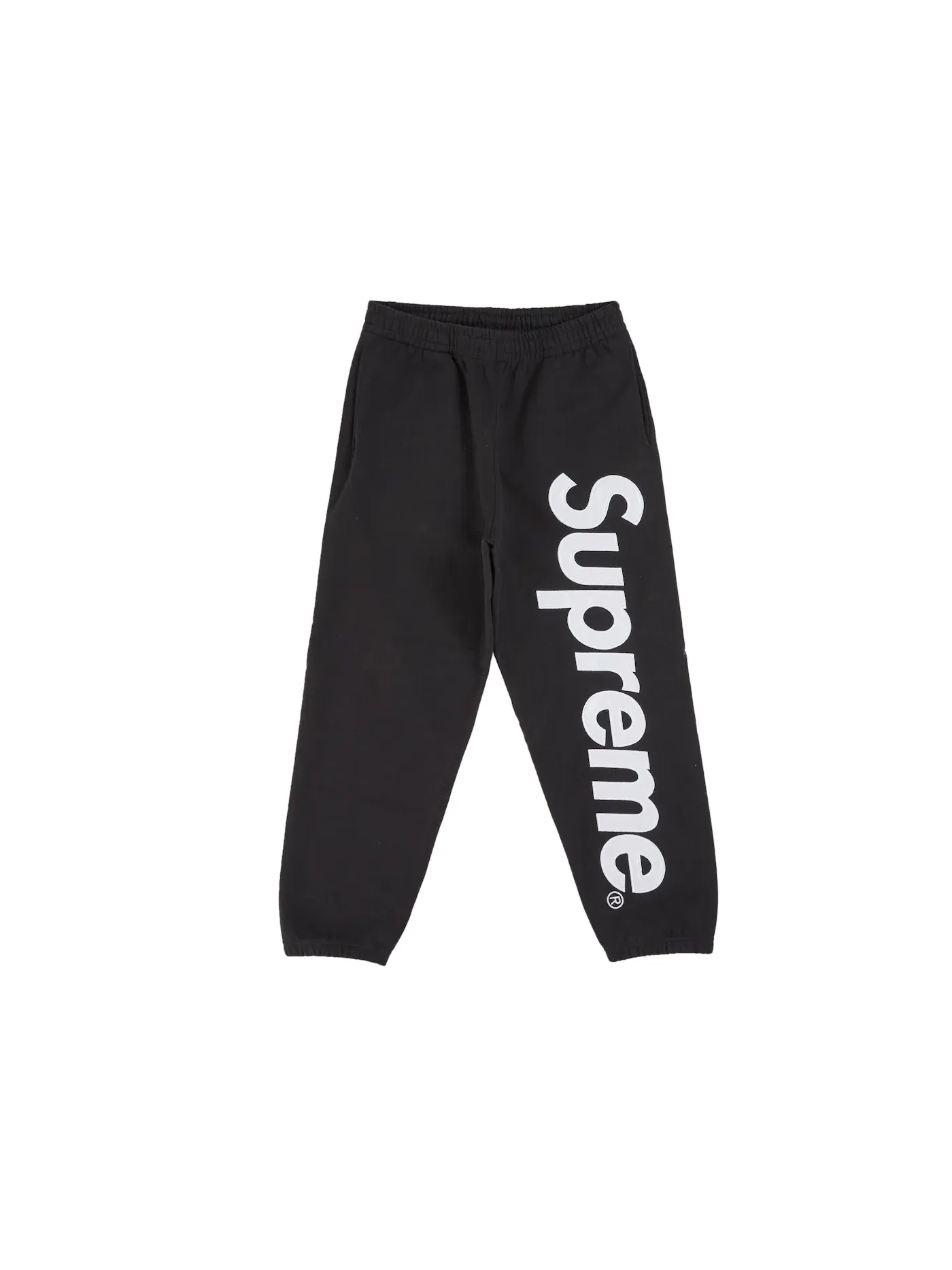 Мужские спортивные штаны с сатиновой аппликацией Sweatpant (SS26) Supreme — изображение 1 из 2, черный