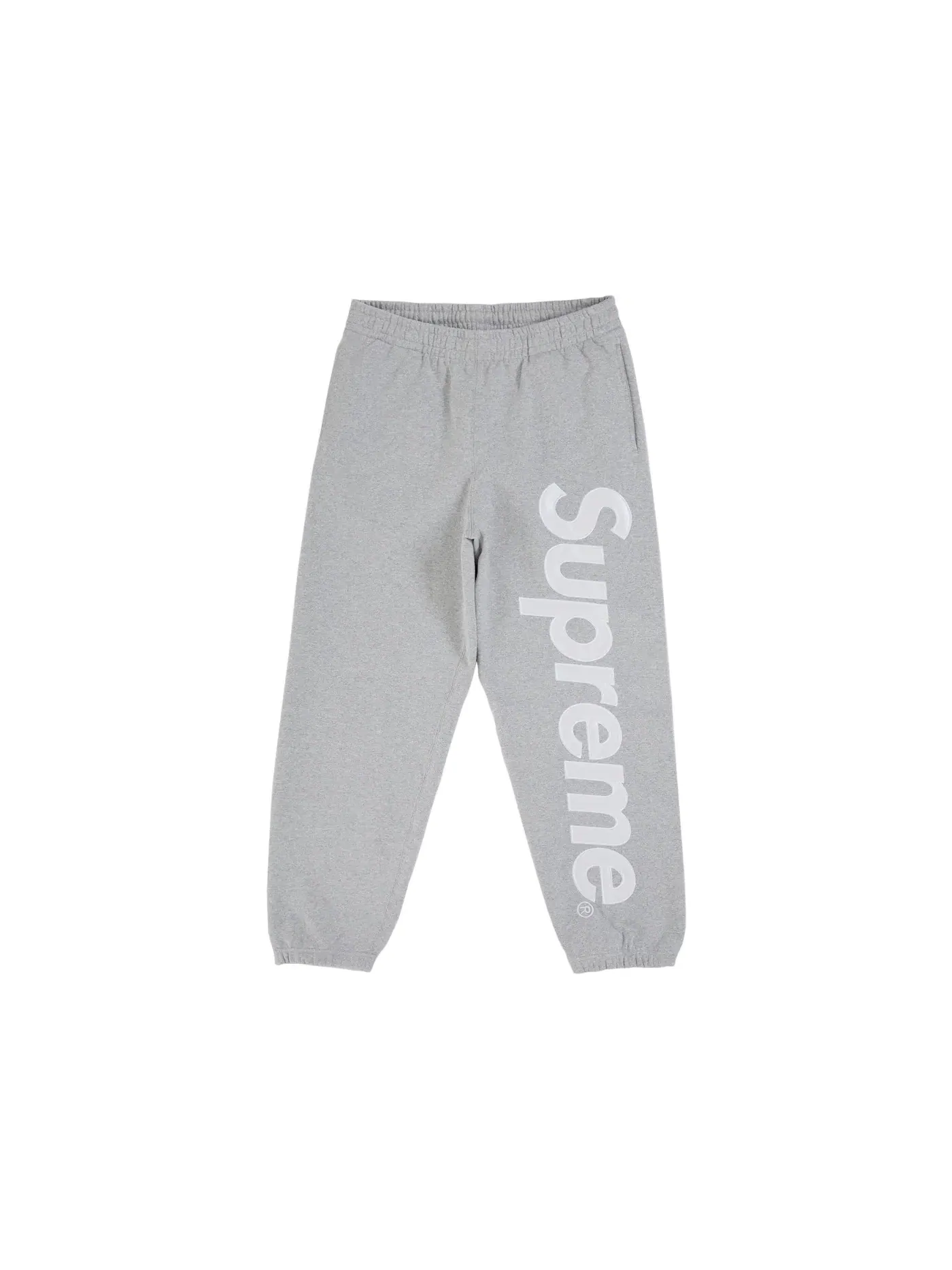 Мужские спортивные штаны с сатиновой аппликацией Sweatpant (SS26) Supreme — изображение 1 из 2, серый