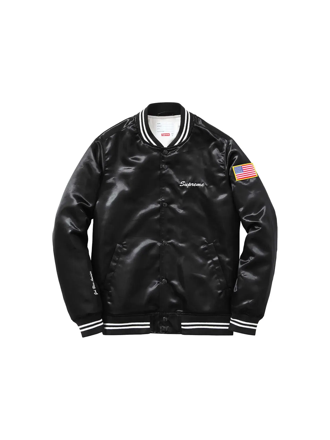 Мужская куртка-сатин Club Jacket Supreme — изображение 1 из 1, черный