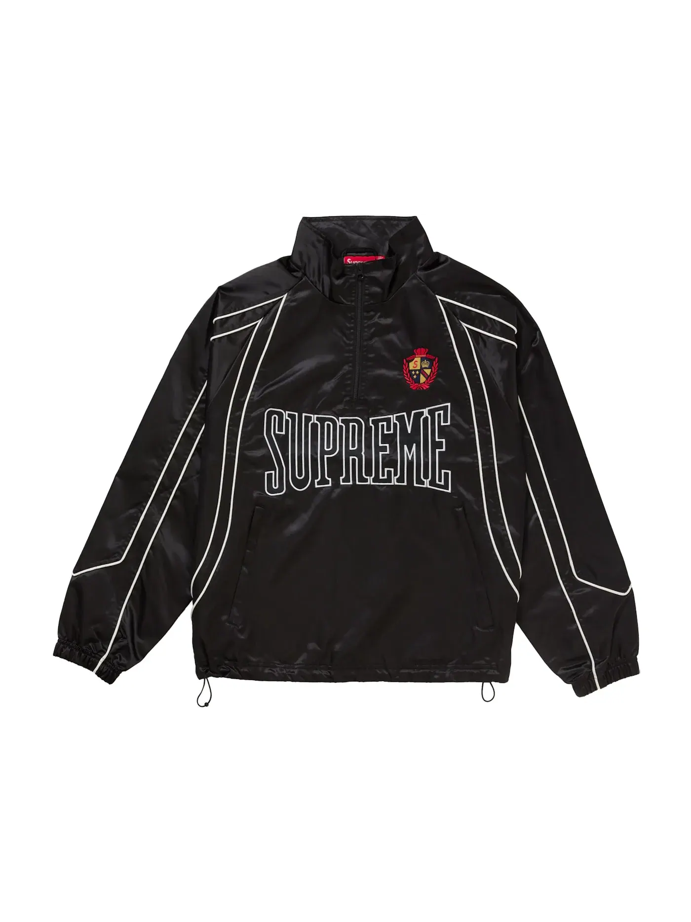 Мужской пуловер с сатиновой окантовкой Supreme Pullover — изображение 1 из 2, черный
