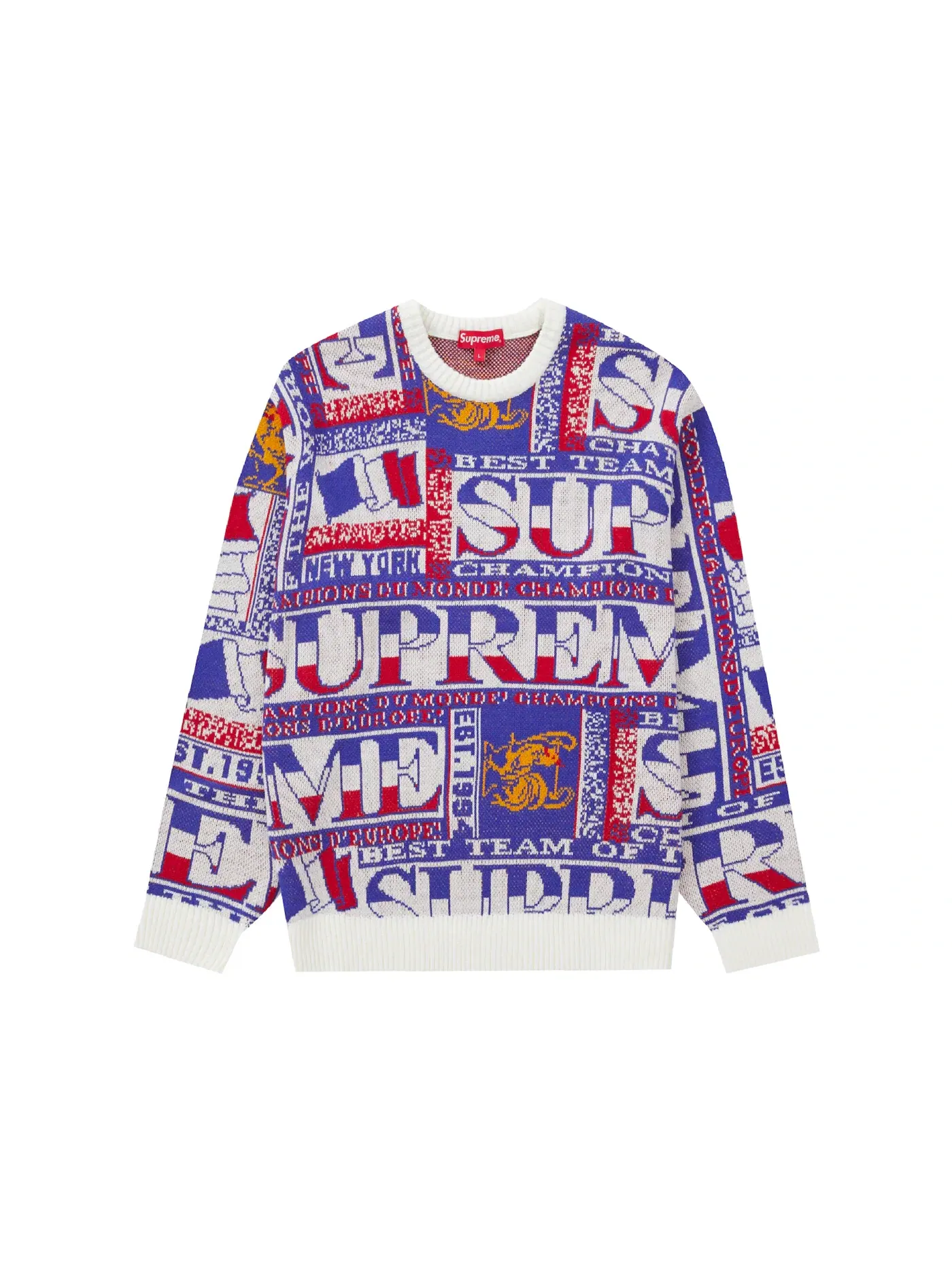 Мужской свитер с шарфом Supreme — изображение 1 из 2, белый