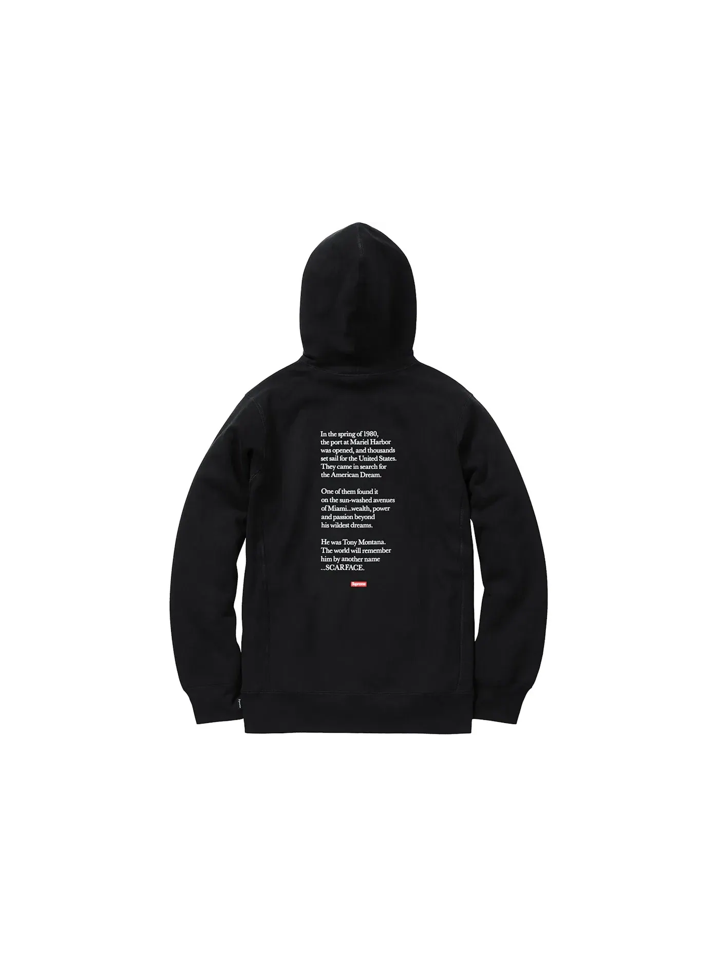 Мужская худи с принтом Scarface Friend Supreme — изображение 2 из 2, черный