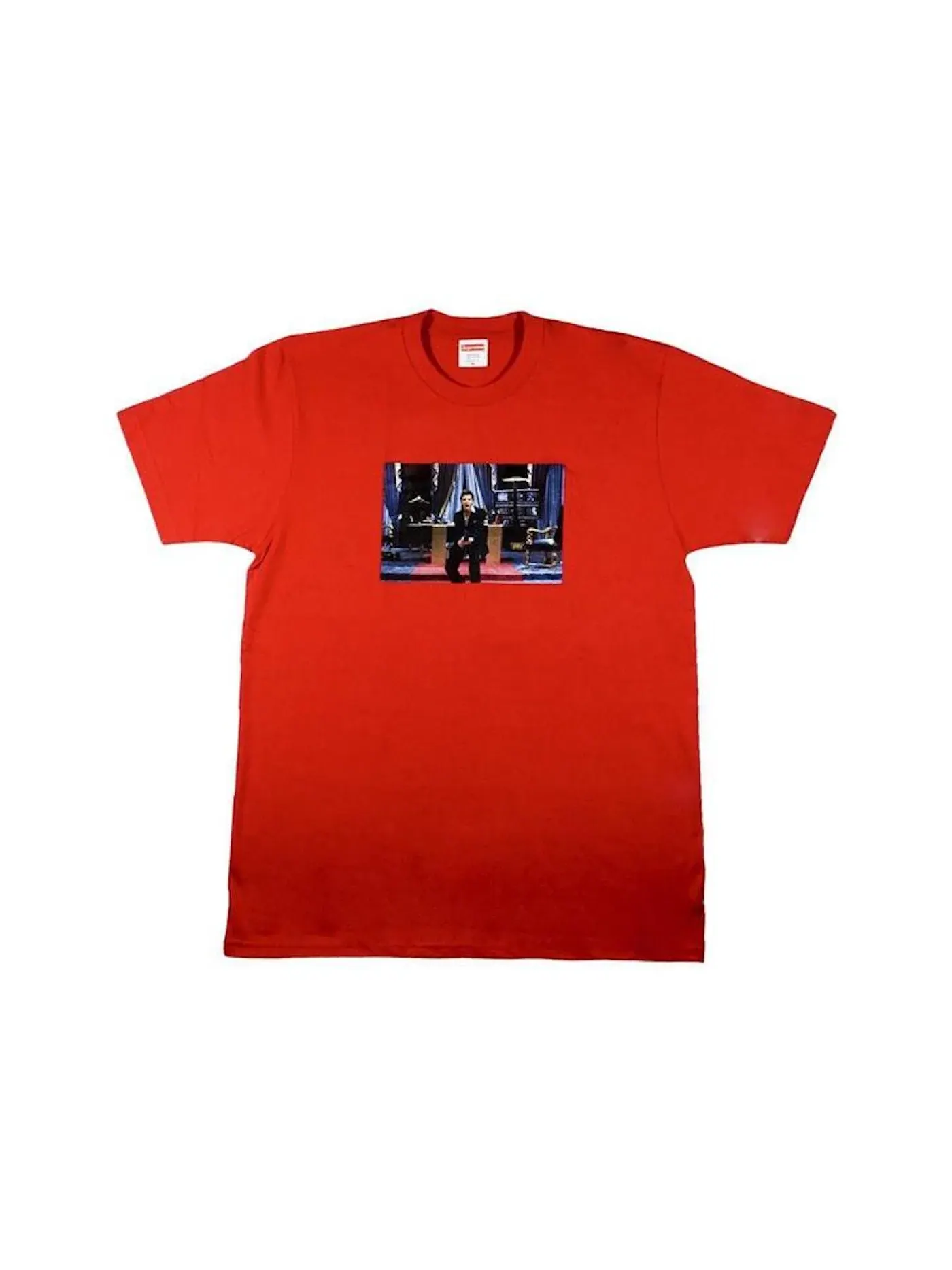 Мужская футболка с принтом Supreme Scarface Friend Tee — изображение 1 из 2, красный