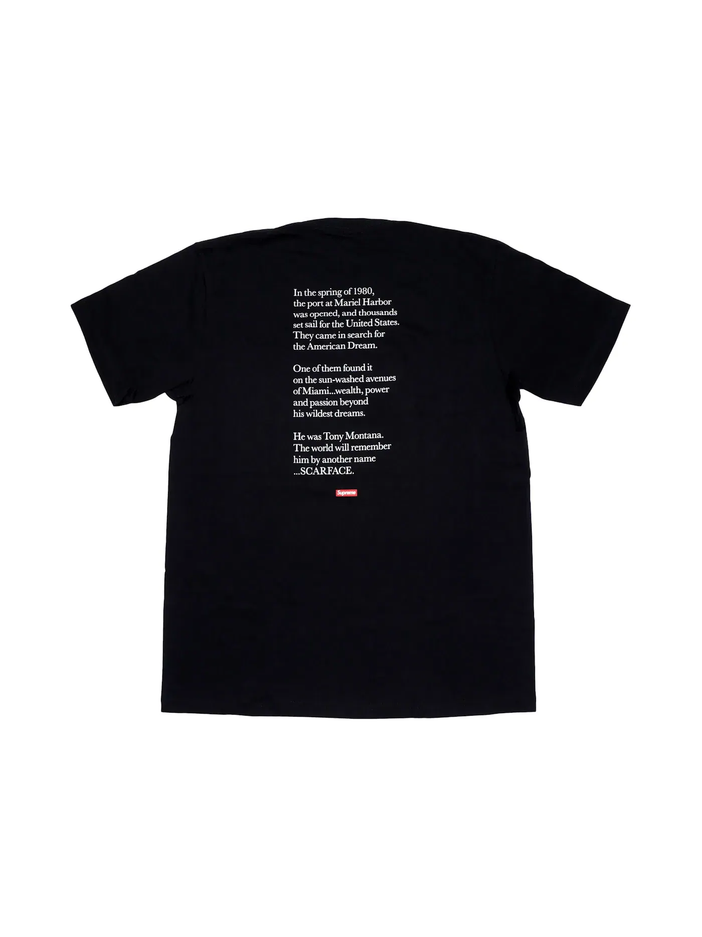 Мужская футболка с принтом Supreme Tee — изображение 2 из 2, черный