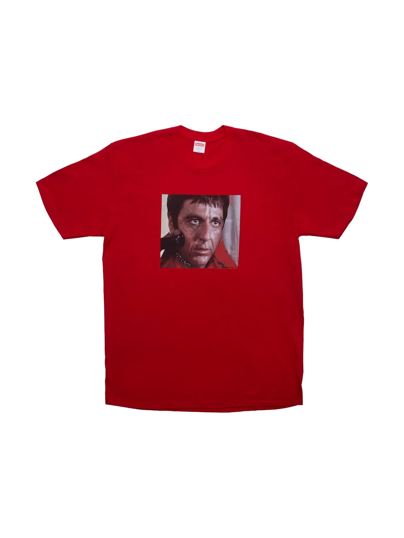 Мужская футболка с принтом Supreme Scarface Shower Tee — изображение 1 из 2, красный