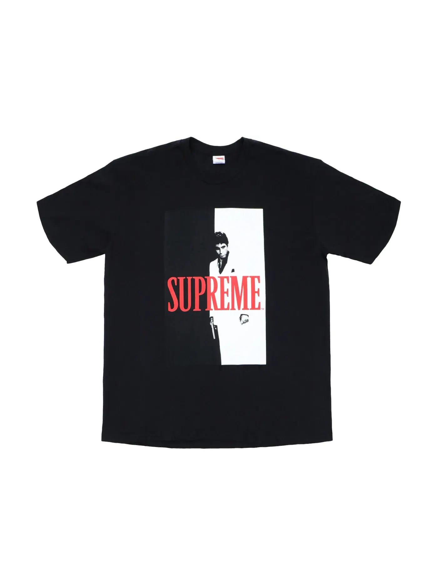 Мужская футболка с принтом Scarface Split Supreme — изображение 1 из 2, черный