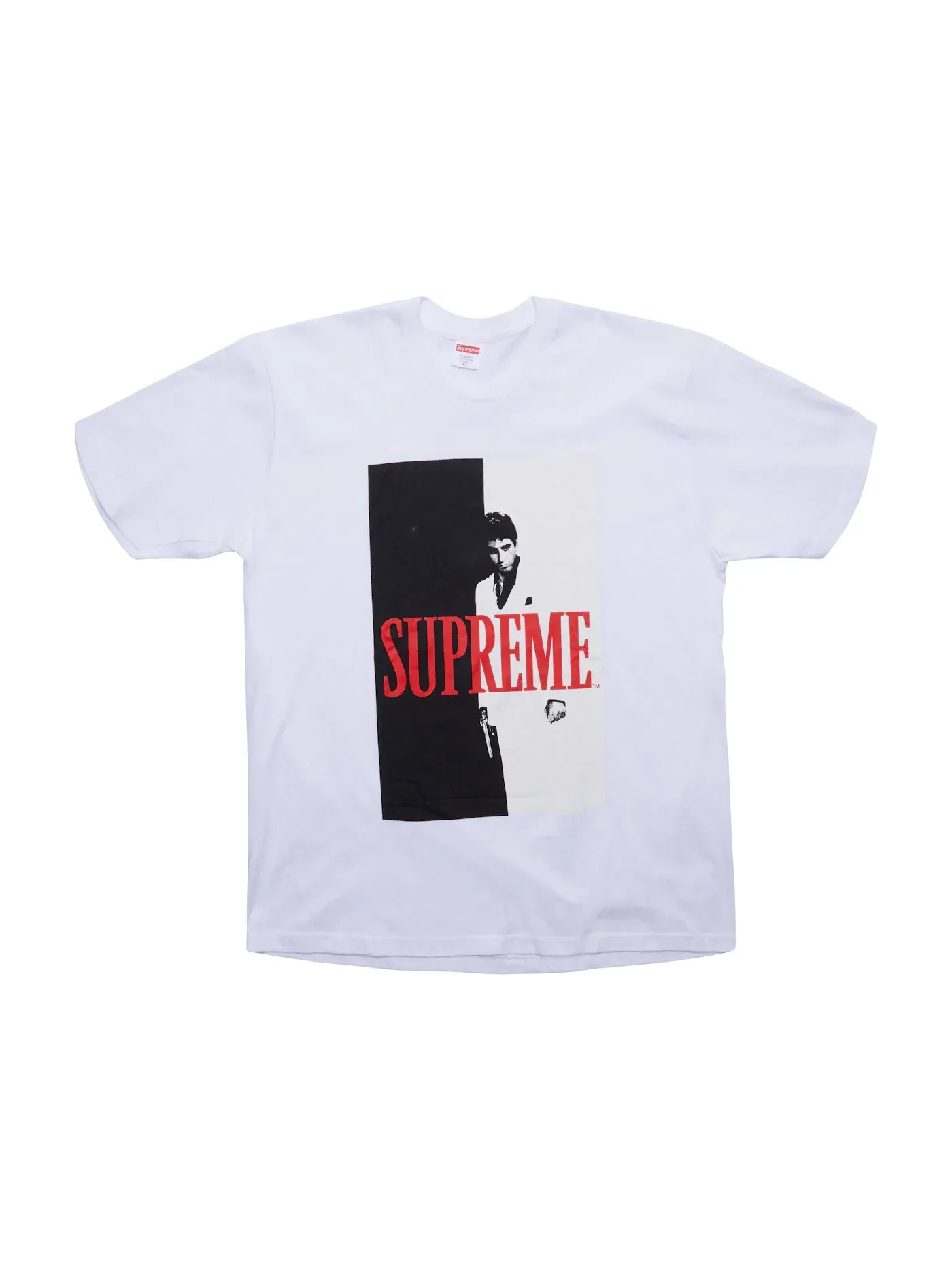 Мужская футболка с принтом Supreme Scarface Split Tee — изображение 1 из 2, белый