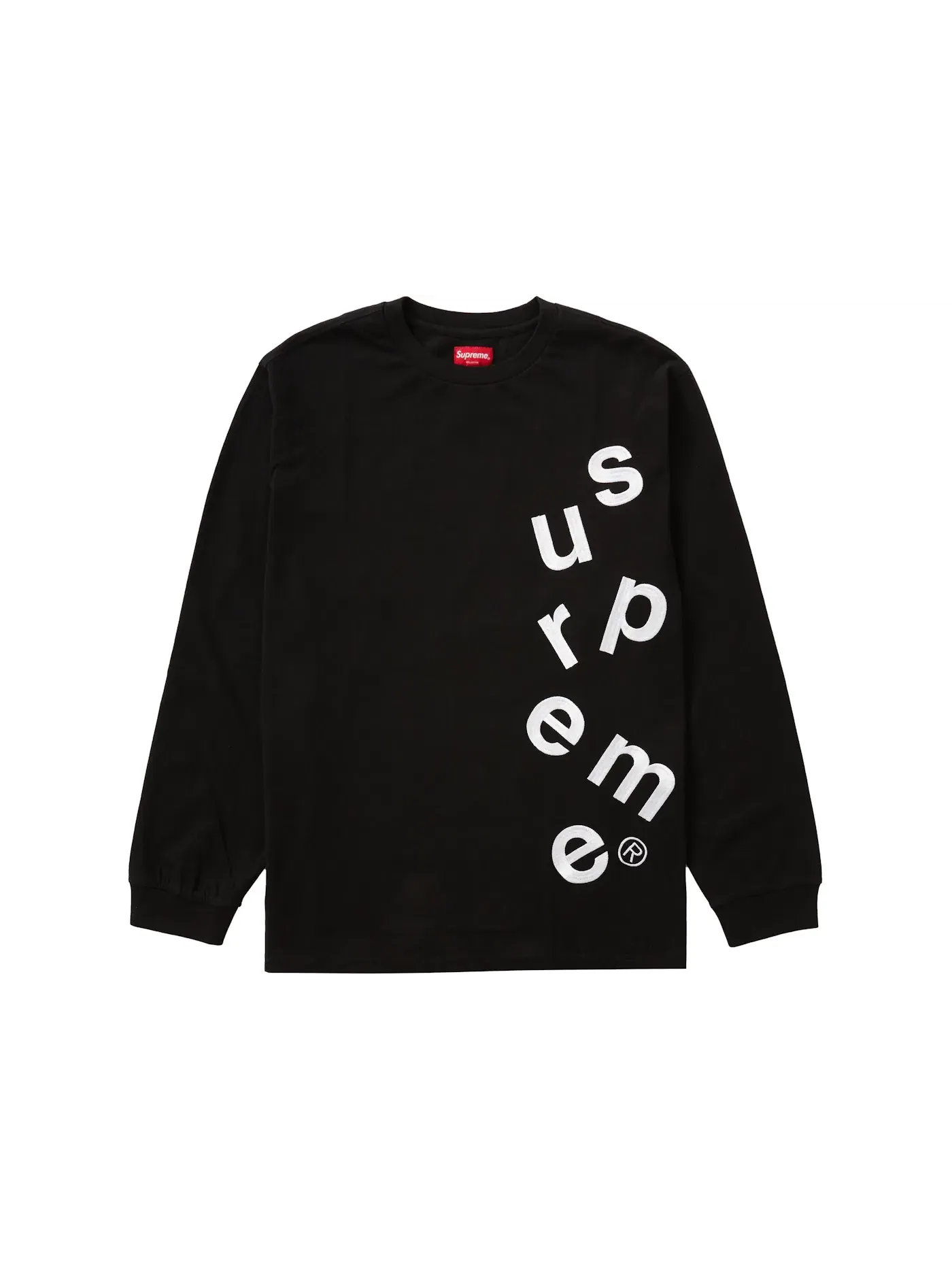 Мужская футболка с длинным рукавом Scatter Logo Supreme — изображение 1 из 1, черный