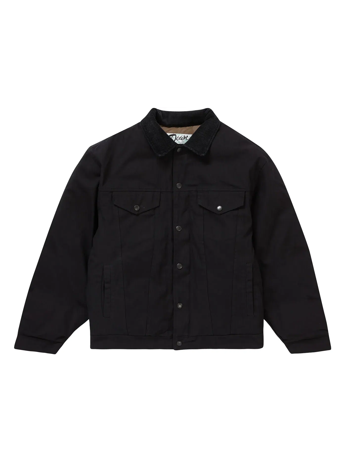 Мужская куртка-бомбер с принтом Schott Canvas Down Trucker Supreme — изображение 1 из 3, черный