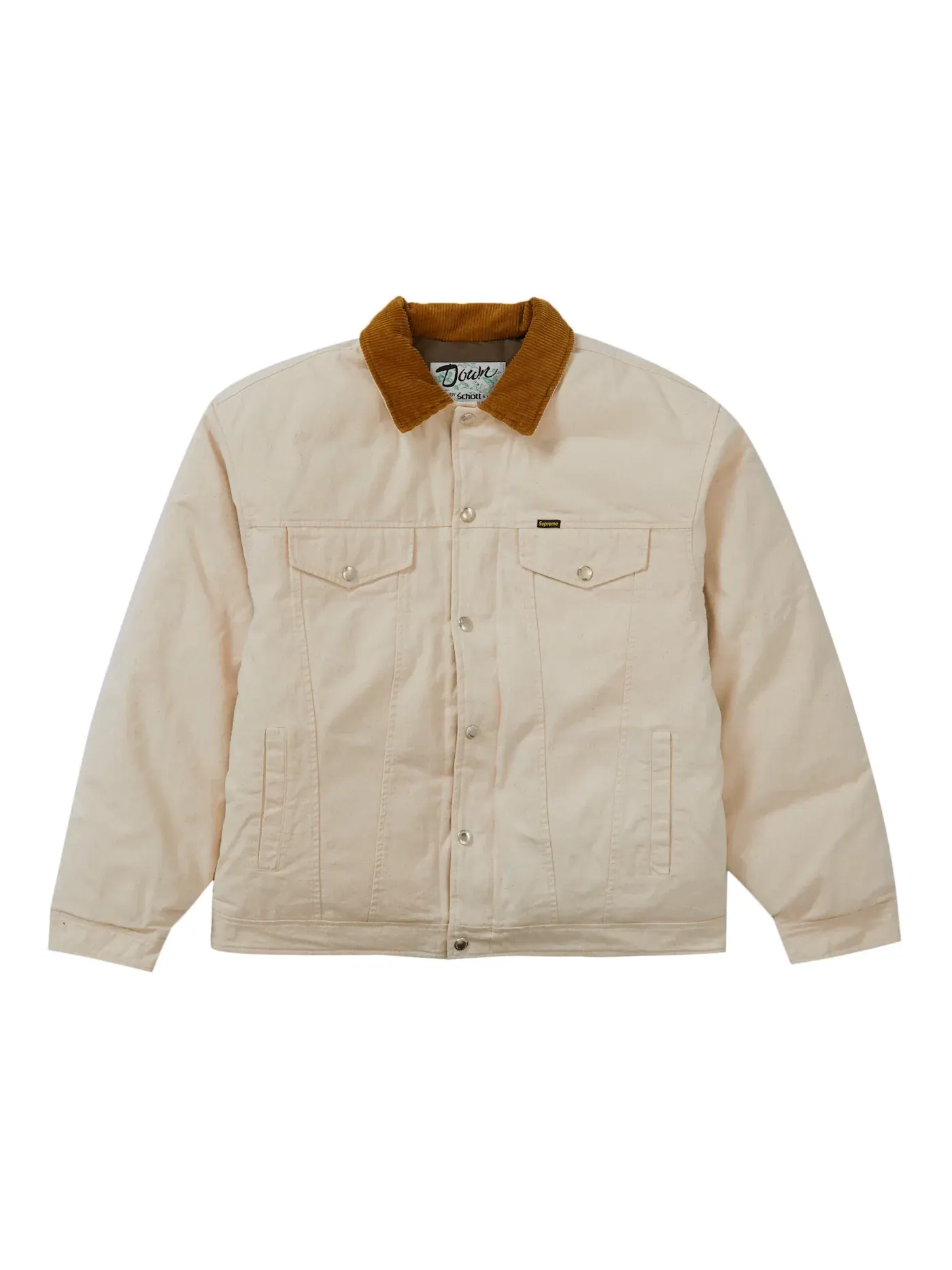 Мужская куртка-бомбер Schott Canvas Down Trucker Supreme — изображение 1 из 3, прозрачный