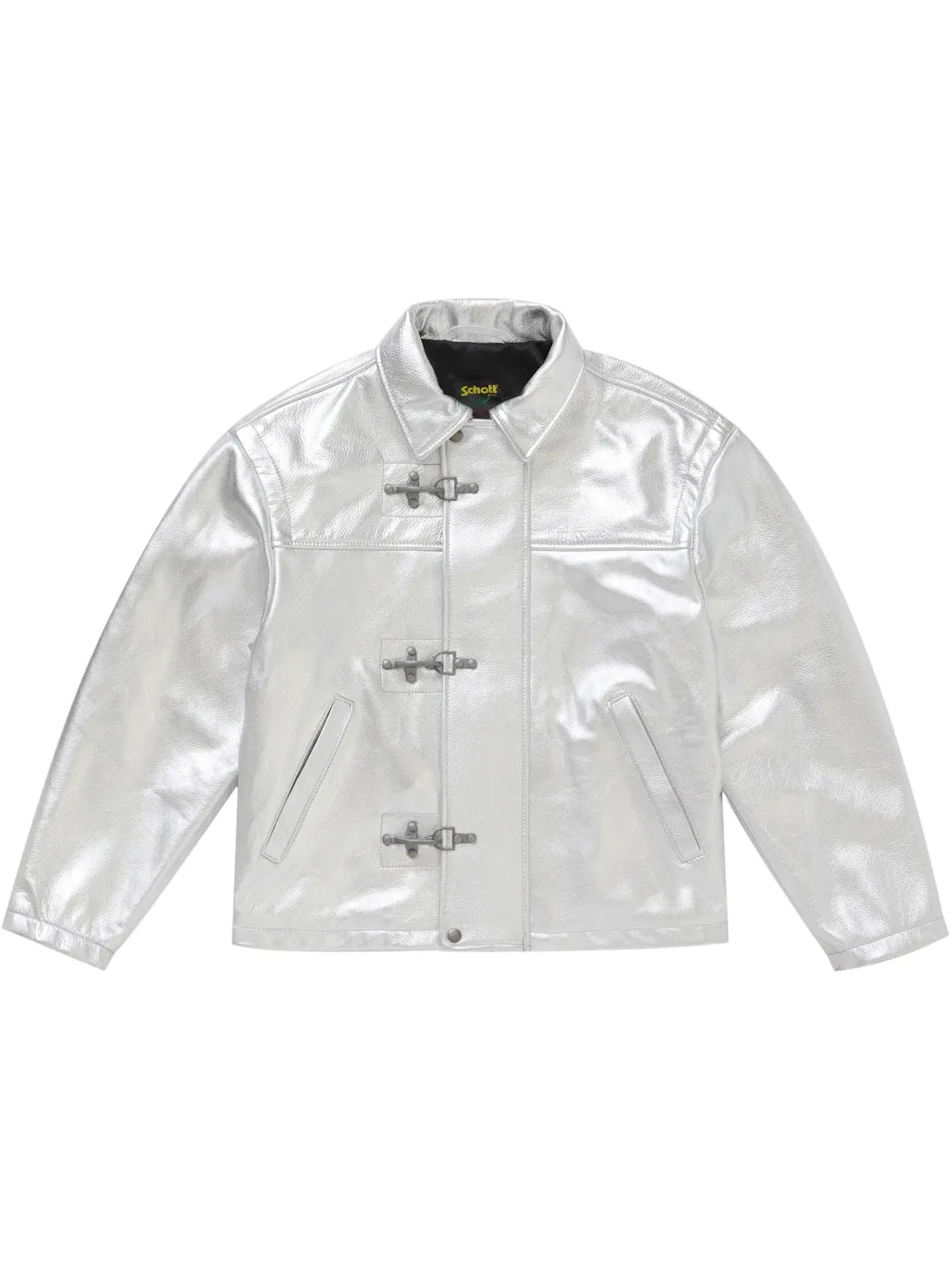 Мужская куртка-косуха из кожи Silver Supreme — изображение 1 из 3