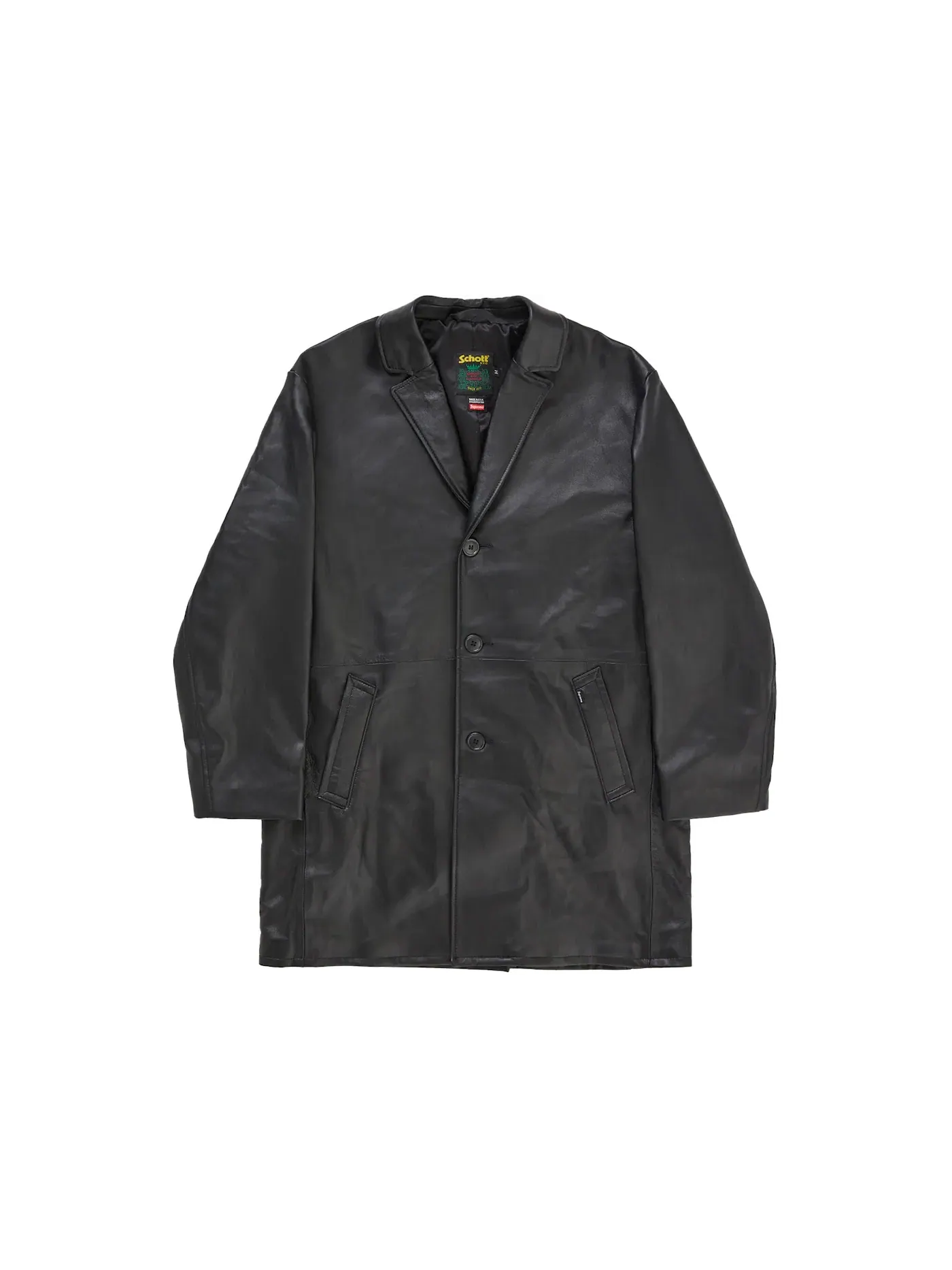 Мужское пальто с длинным рукавом Overcoat (SS26) Supreme — изображение 1 из 3, черный