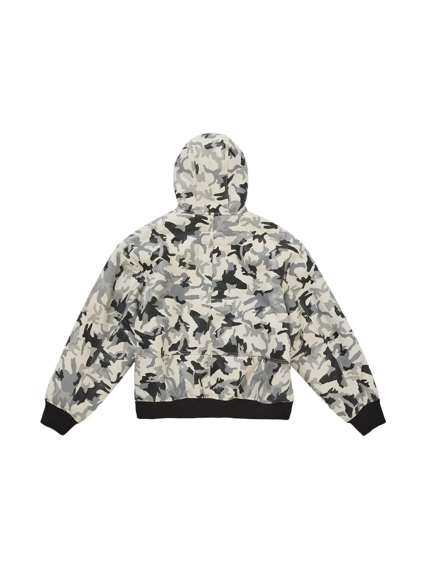 Мужская куртка с капюшоном из овчины Schott Shearling Snow Camo Supreme — изображение 3 из 3