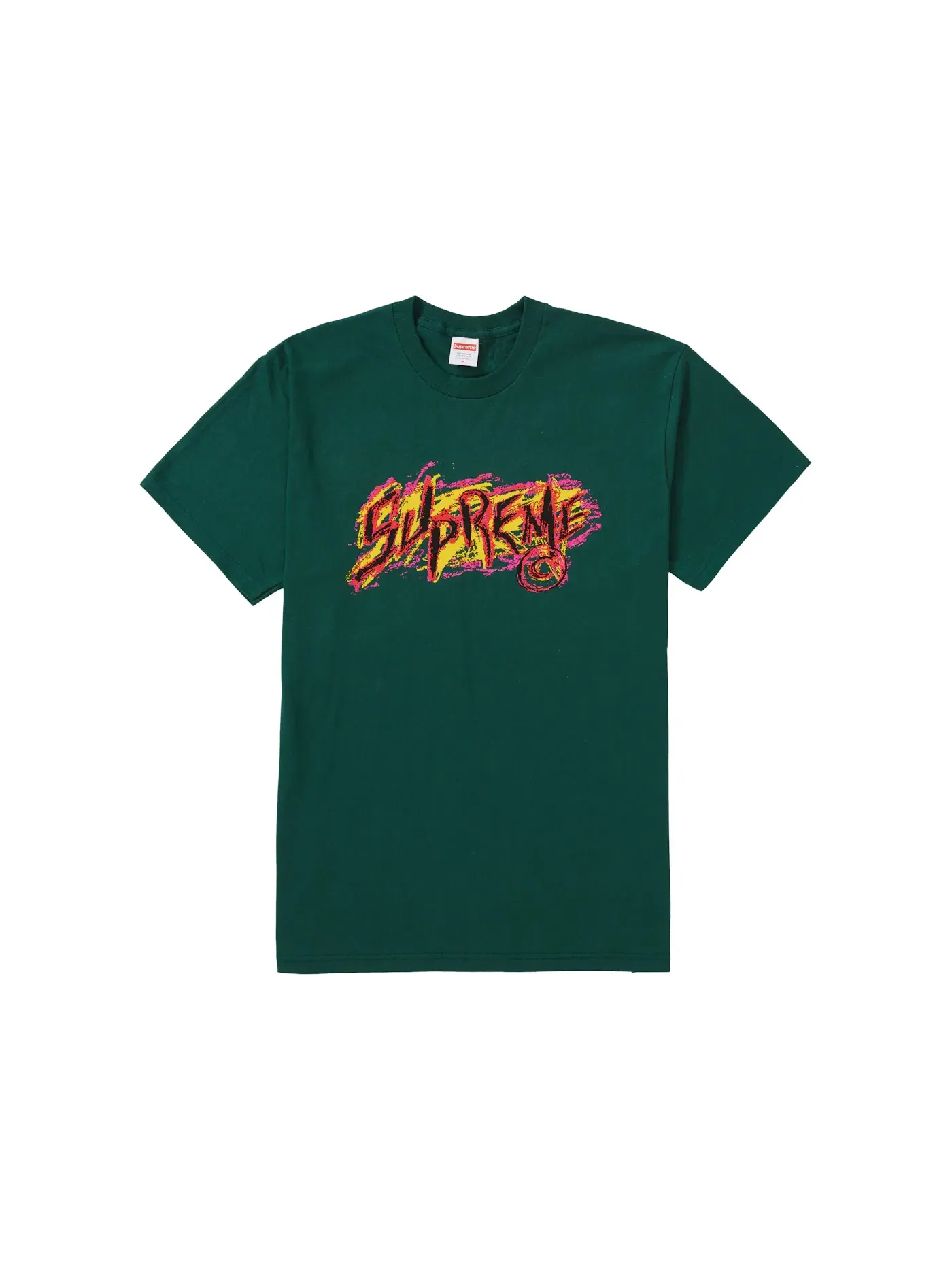 Мужская футболка с принтом Supreme Tee — изображение 1 из 1, темный зеленый