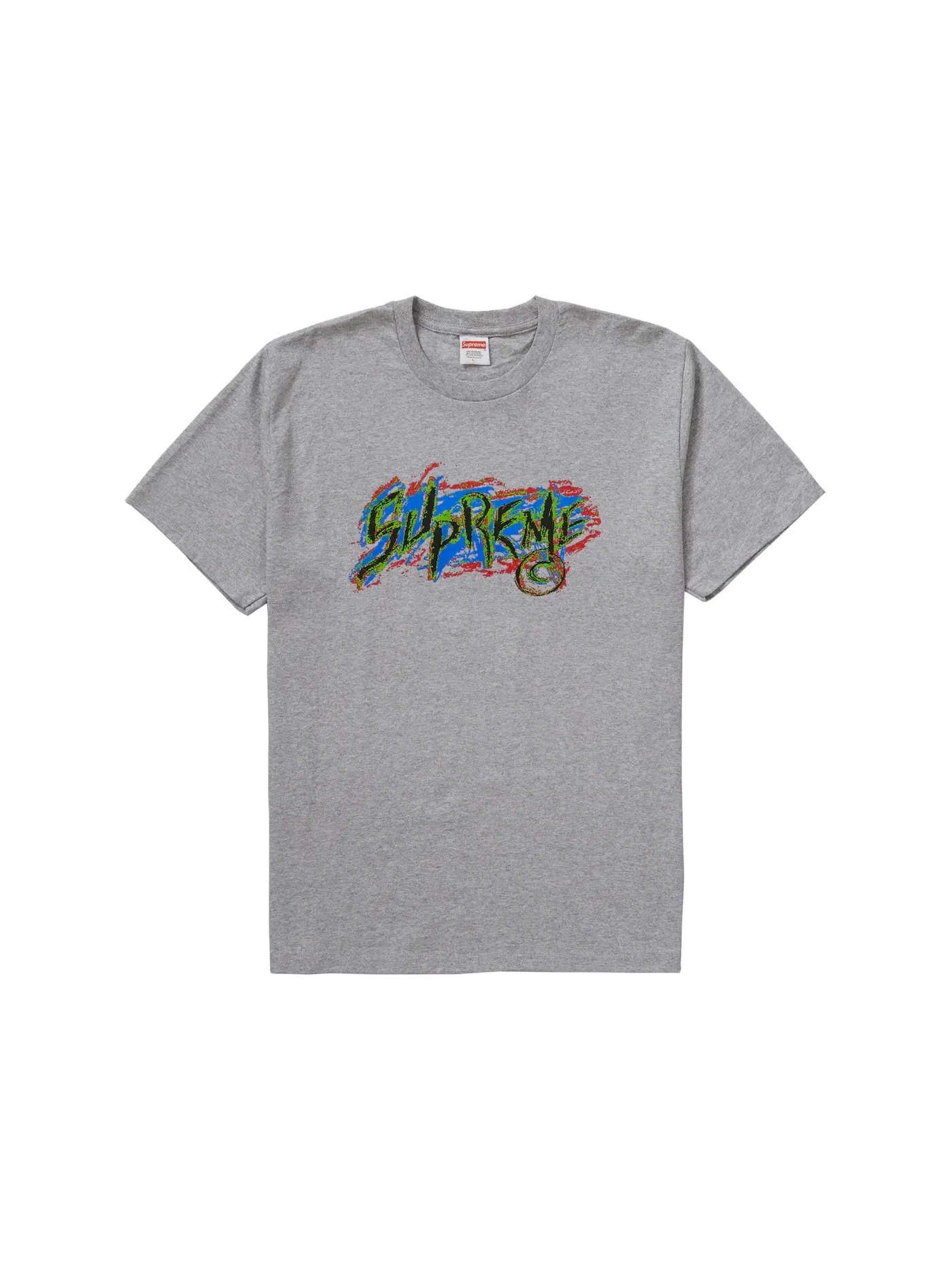 Мужская футболка с принтом Supreme Tee — изображение 1 из 1, серый