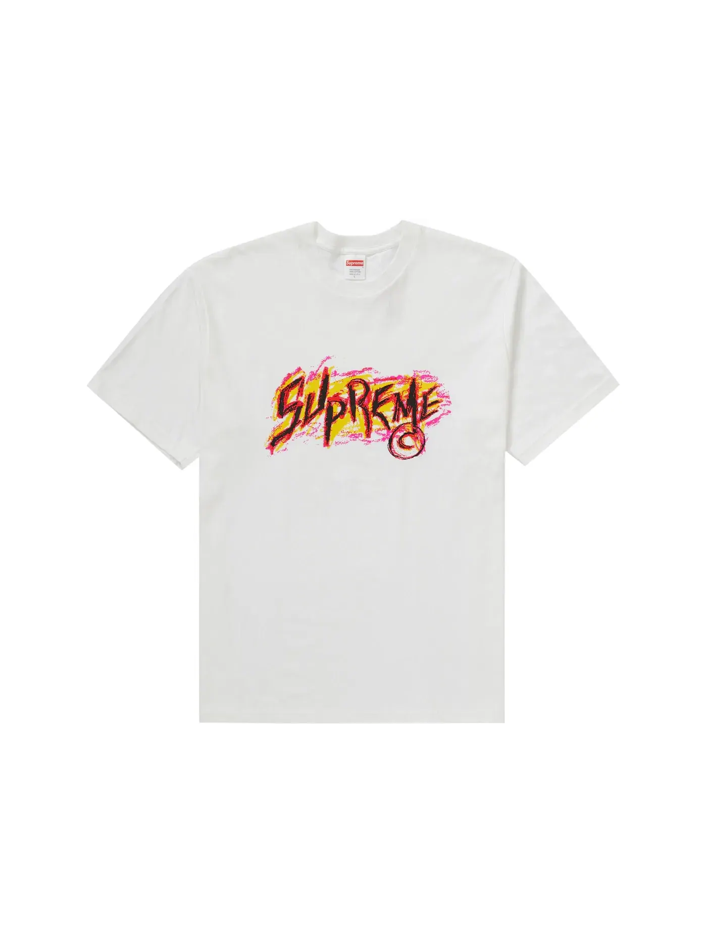 Мужская футболка с принтом Supreme Tee — изображение 1 из 1, белый