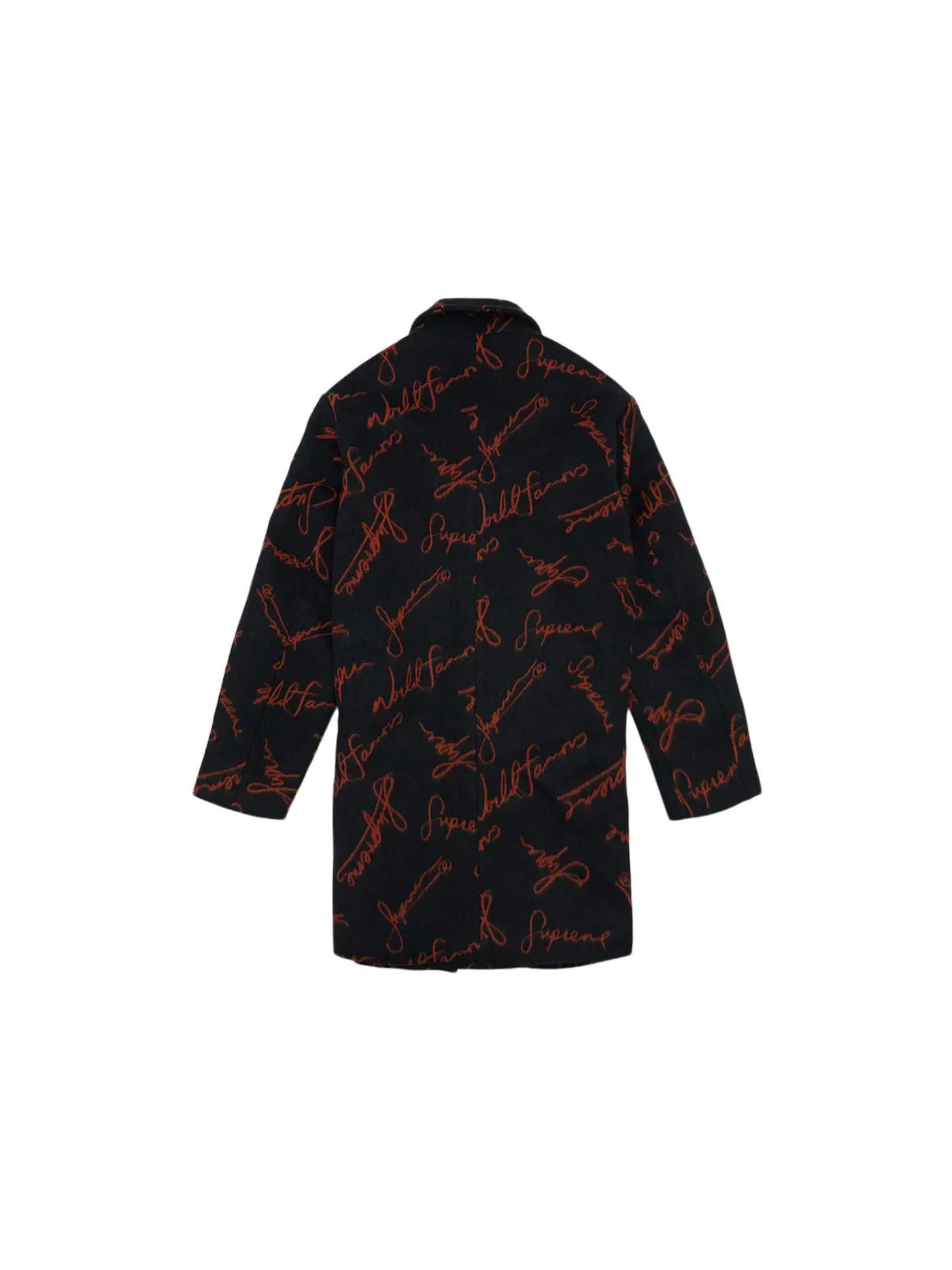 Мужское пальто с логотипом Supreme Script, Overcoat Supreme — изображение 2 из 2, черный
