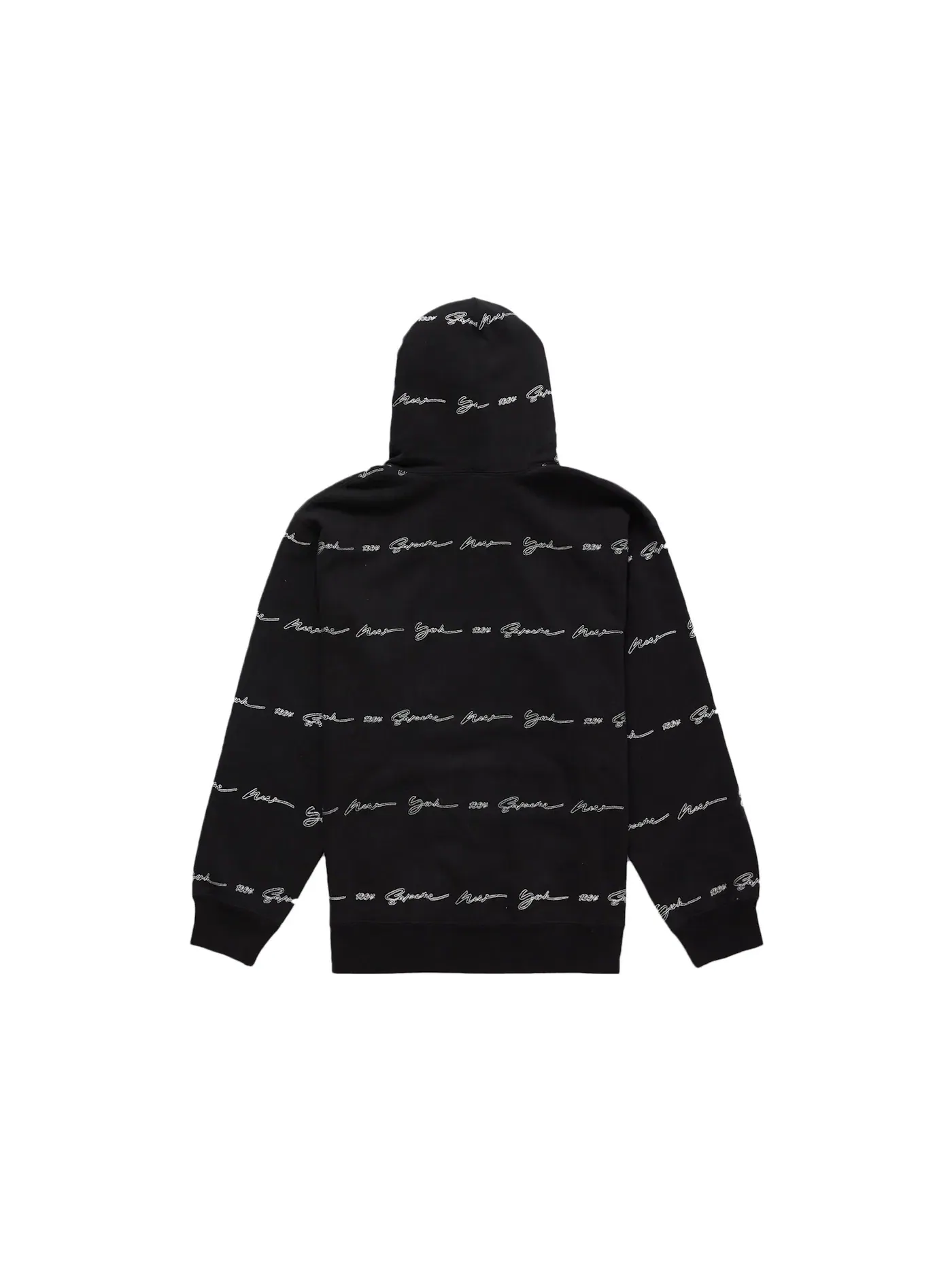 Мужской худи с принтом Supreme Script Stripe Hooded Sweatshirt Supreme — изображение 2 из 2, черный