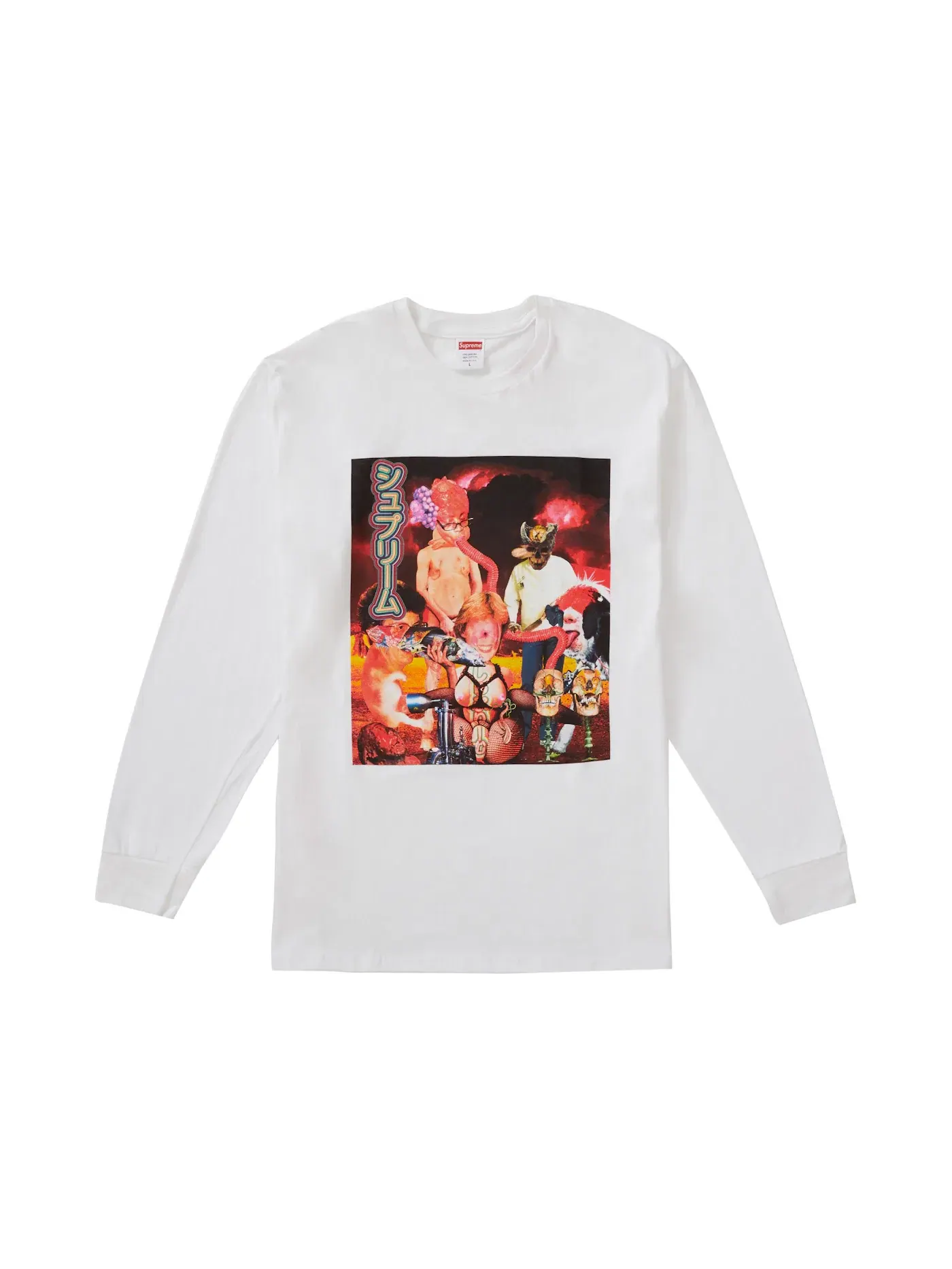 Мужская футболка с длинным рукавом Supreme Sekintani La Norihiro — изображение 1 из 2, белый