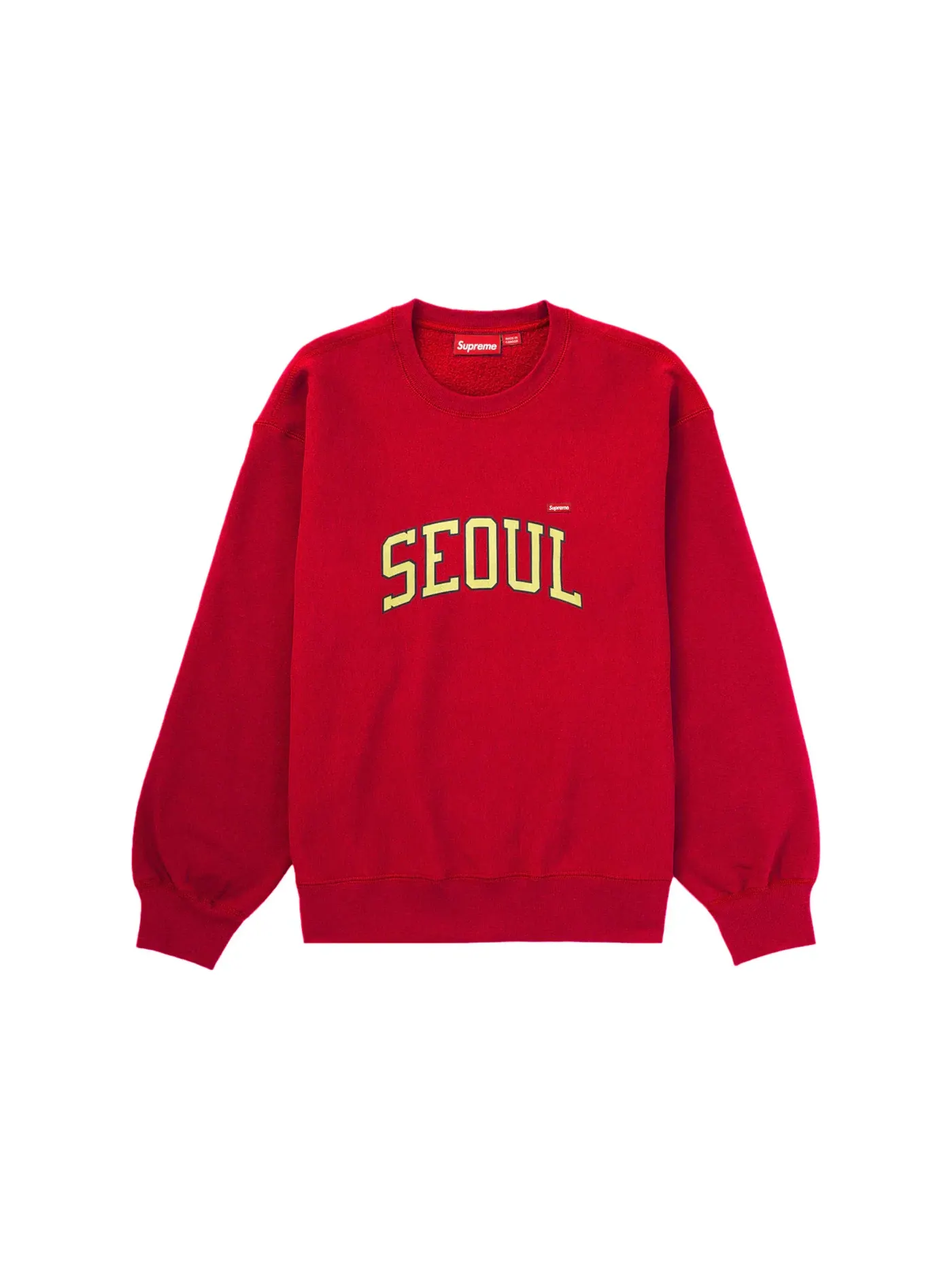 Мужской свитшот с круглым вырезом Crewneck Supreme — изображение 1 из 1, красный