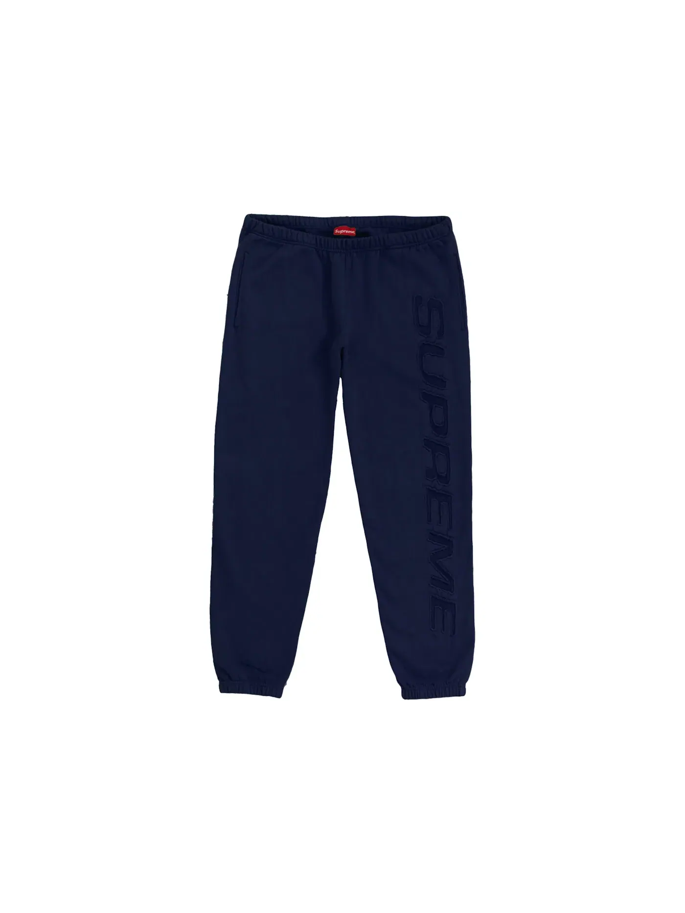 Мужские спортивные штаны с длинным рукавом Supreme Set In Logo Sweatpant Navy — изображение 1 из 1