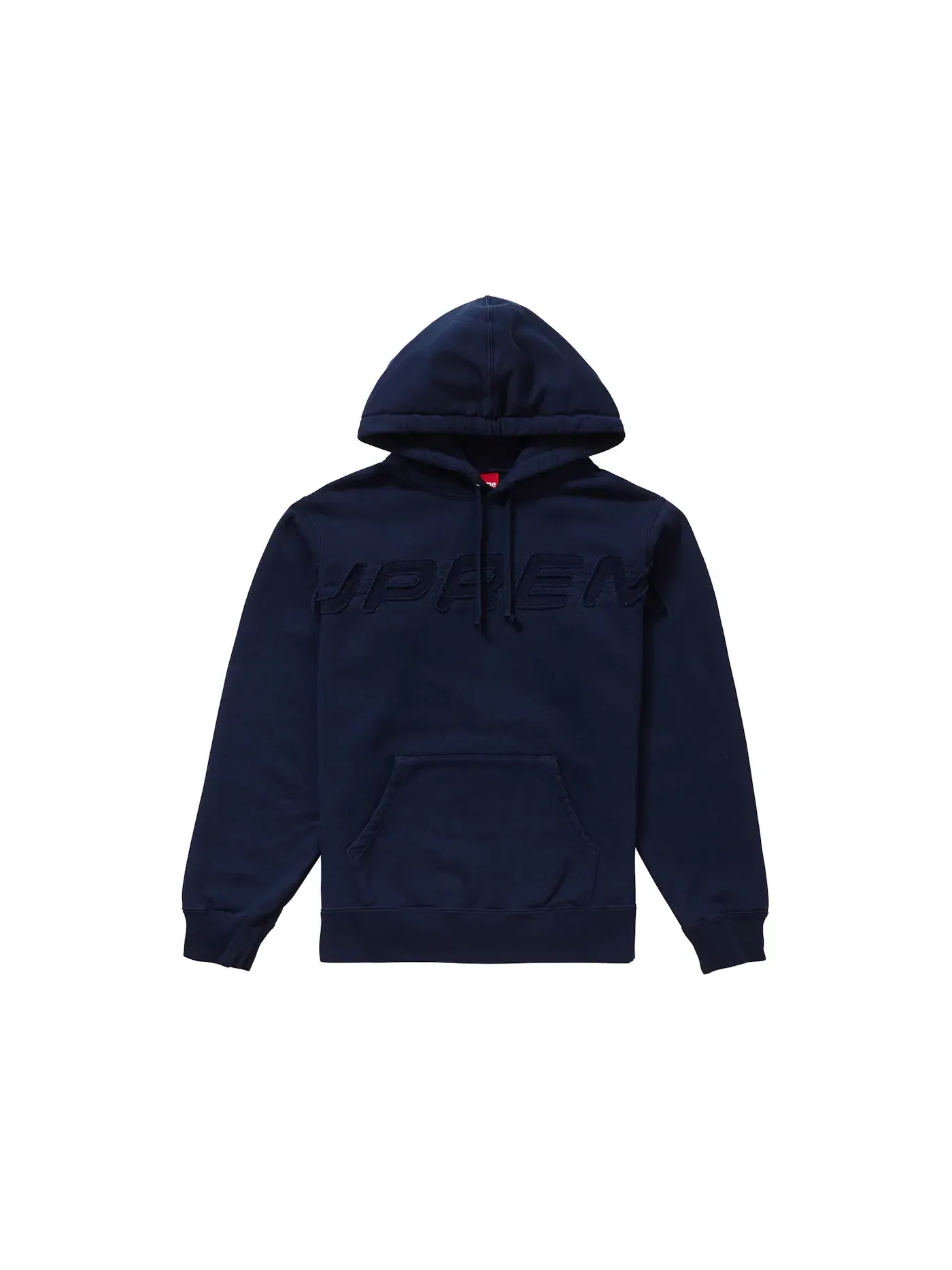 Мужская худи с принтом Supreme Set In Logo Navy — изображение 1 из 1