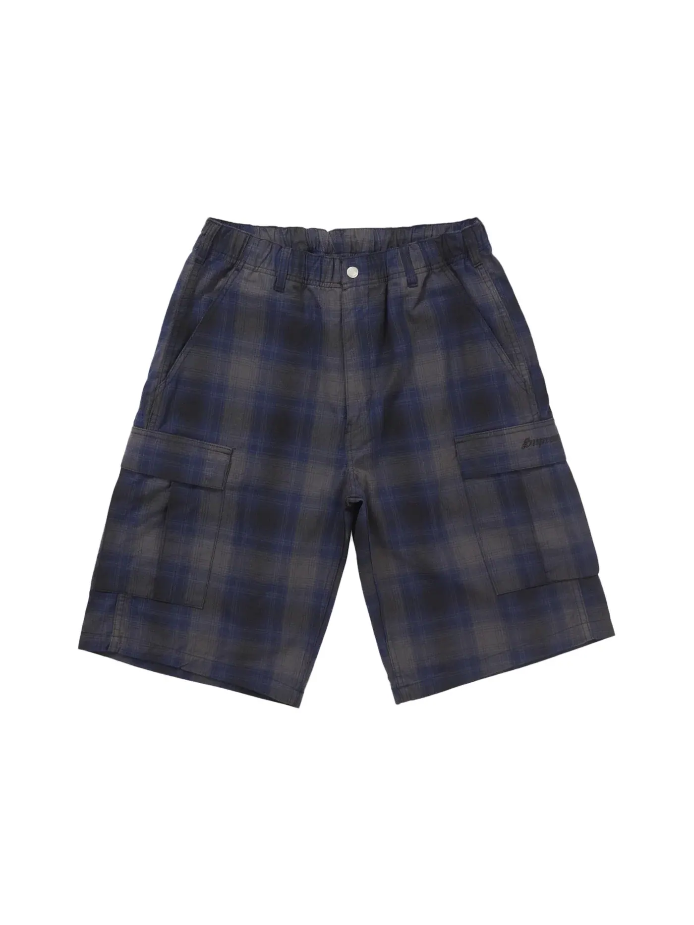 Мужские шорты с принтом Supreme Shadow Plaid Cargo — изображение 1 из 2, темно-синий