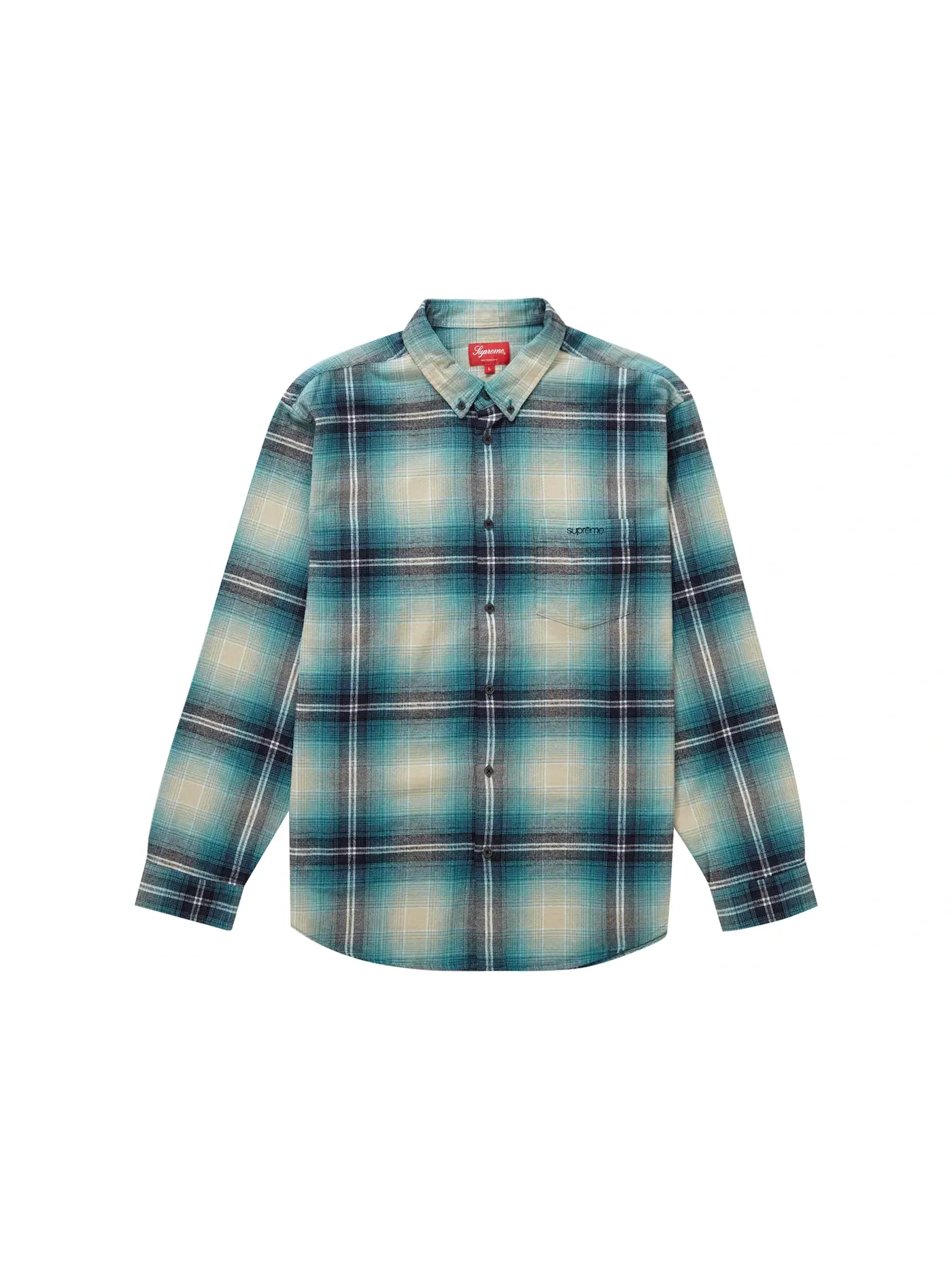 Мужская рубашка с принтом Shadow Plaid Supreme — изображение 1 из 1, синий