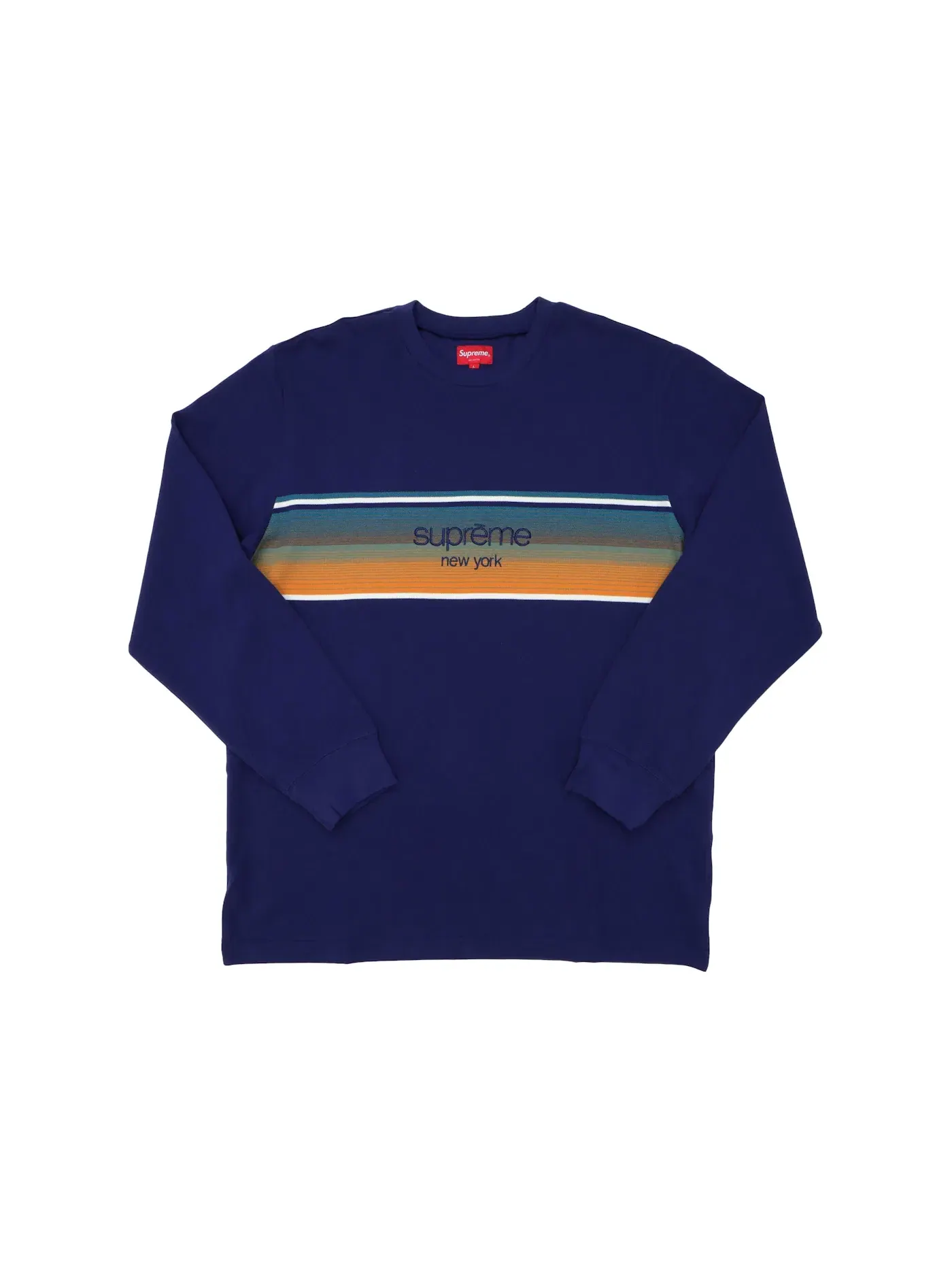 Мужская футболка с длинным рукавом Supreme Navy — изображение 1 из 1