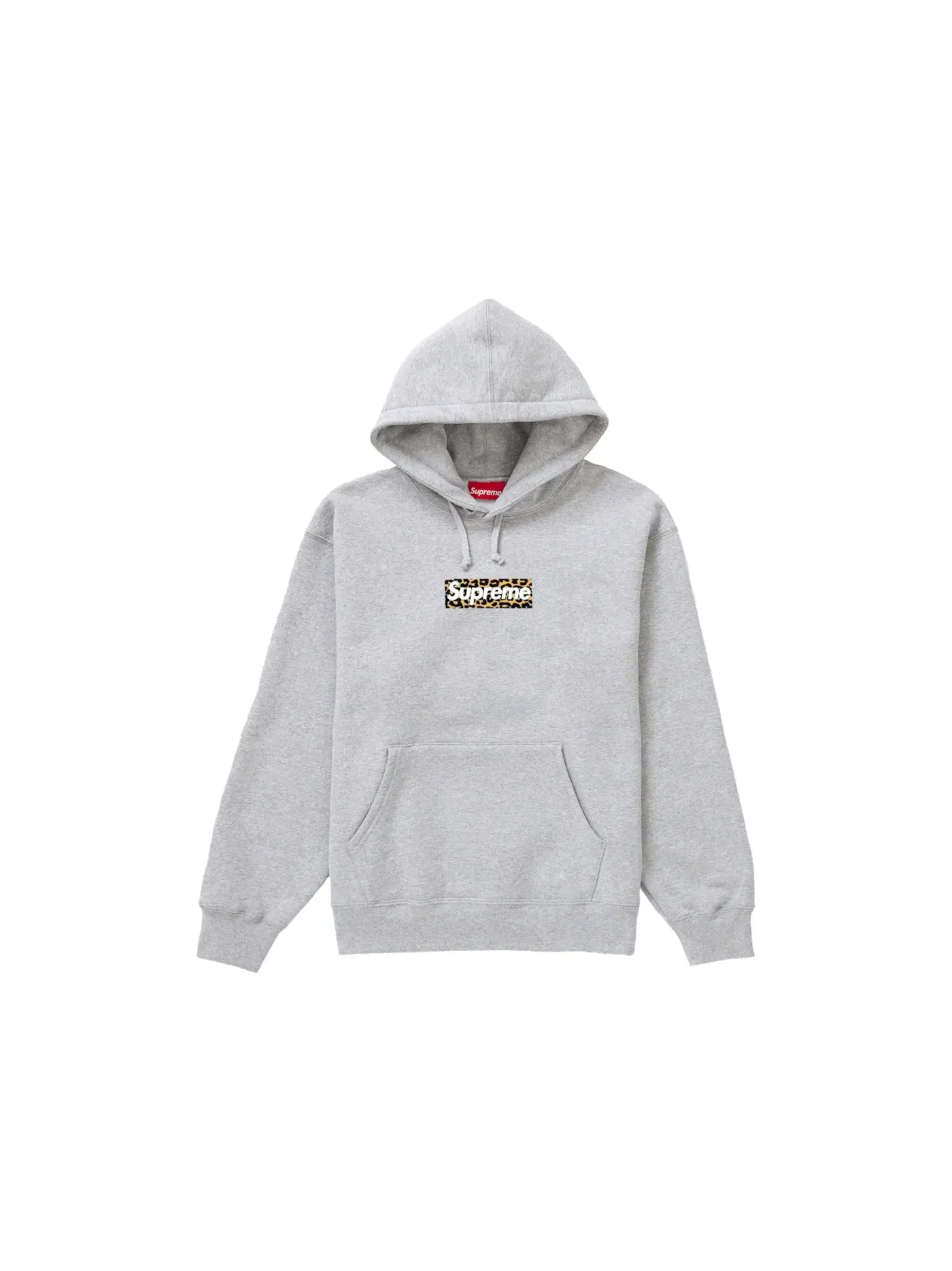 Мужская худи с принтом Supreme Shanghai Box Logo — изображение 1 из 1, серый