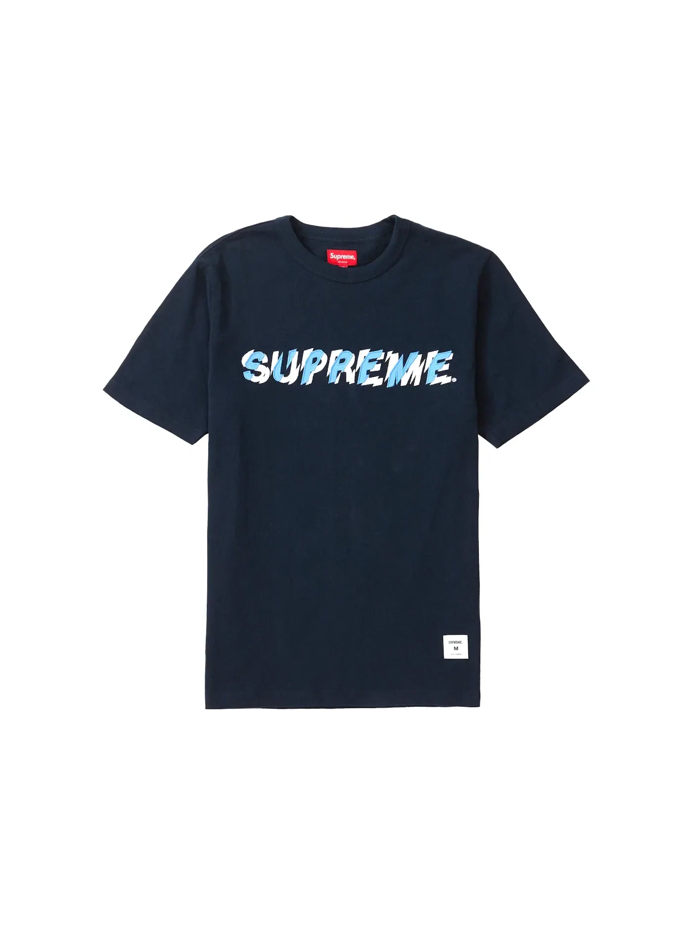 Мужская футболка Supreme Shatter SS Top Navy — изображение 1 из 1, темно-синий