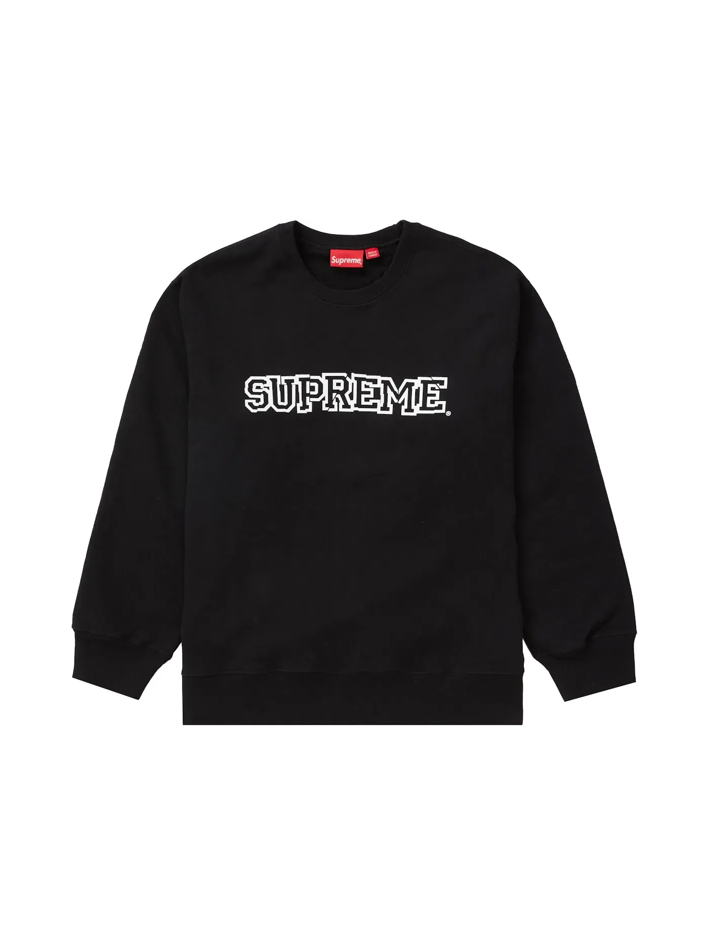 Мужской свитшот с принтом Shattered Logo Supreme — изображение 1 из 1, черный