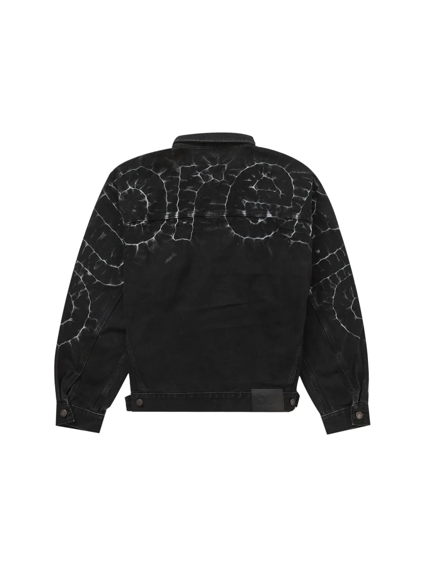 Мужская джинсовая куртка с принтом Supreme Shibori Denim Trucker Jacket — изображение 2 из 2, черный
