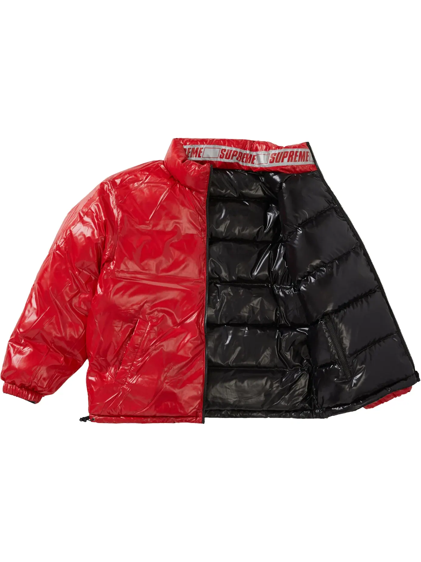 Мужская куртка пуховик Puffy Jacket Supreme — изображение 3 из 4, черный