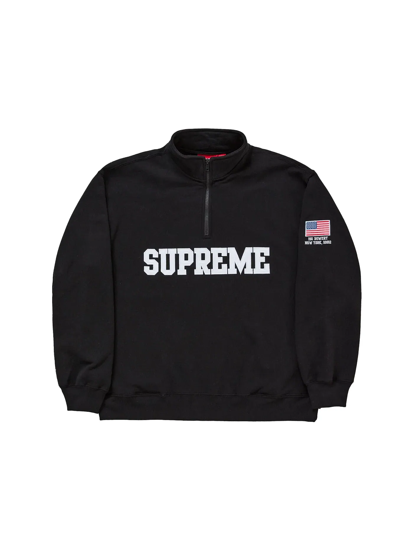 Мужской пуловер с принтом Shop Flag Supreme — изображение 1 из 1, черный