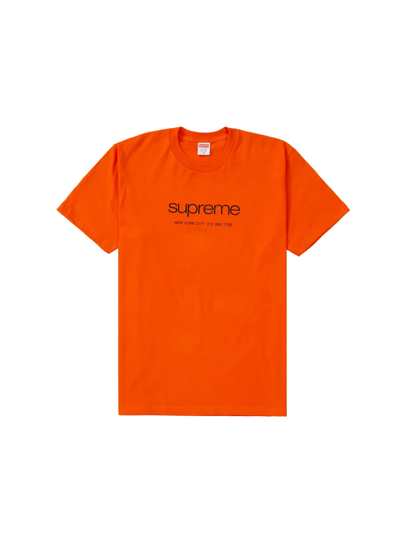 Мужская футболка с принтом Supreme Shop Tee — изображение 1 из 1, оранжевый
