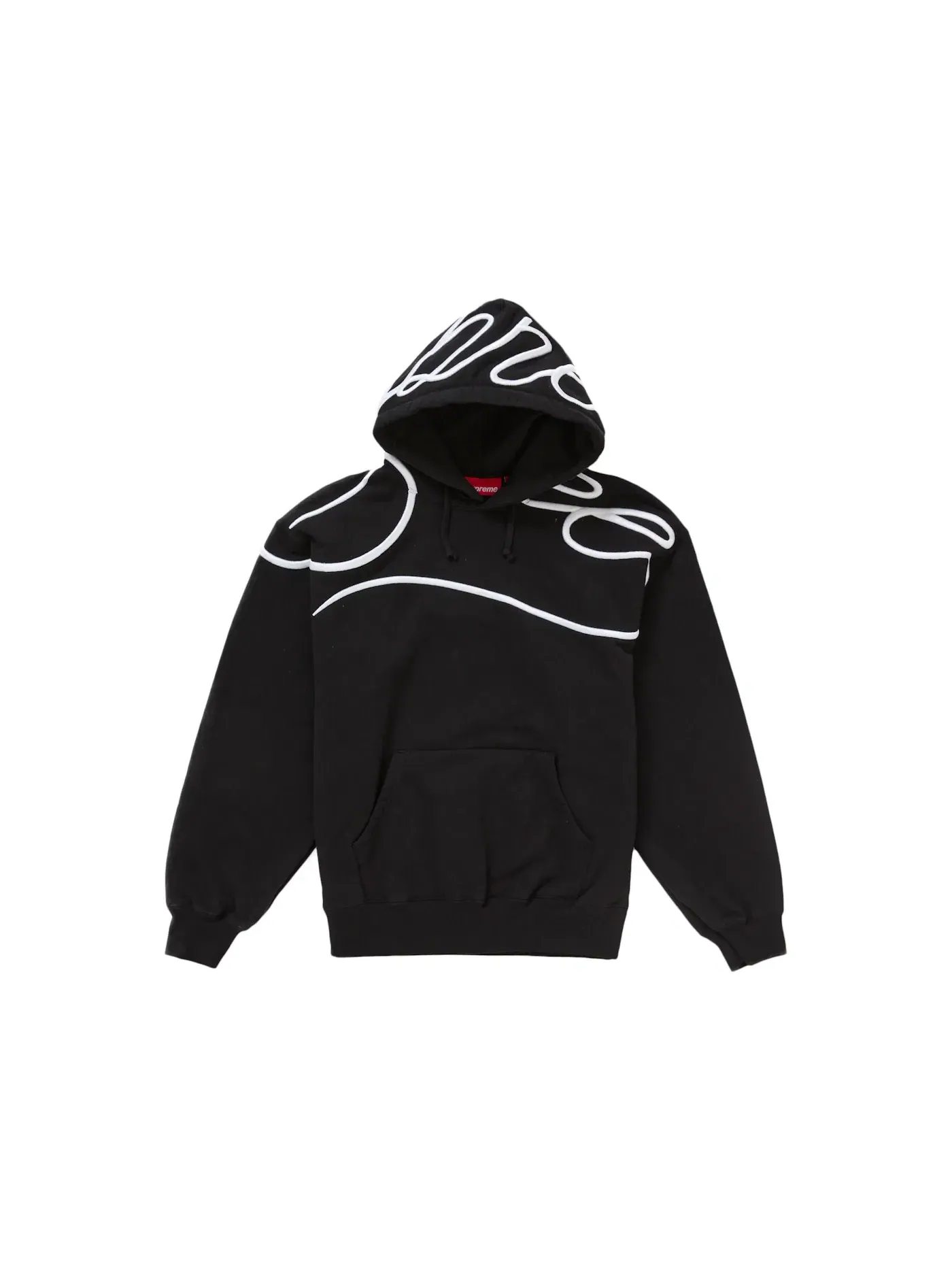 Мужской худи с принтом Supreme Shoulder Script Hooded Sweatshirt Supreme — изображение 1 из 3, черный