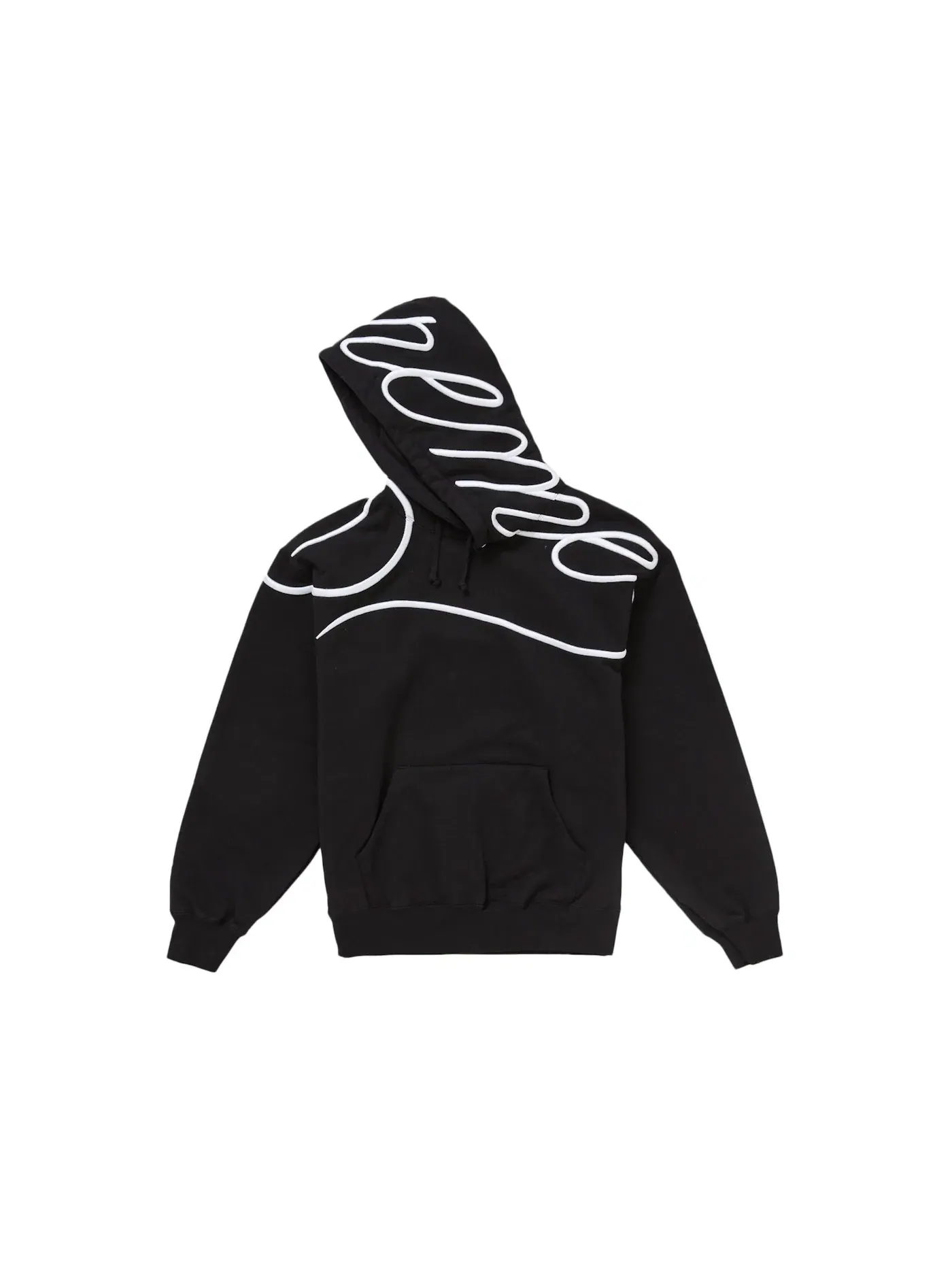 Мужской худи с принтом Supreme Shoulder Script Hooded Sweatshirt Supreme — изображение 2 из 3, черный