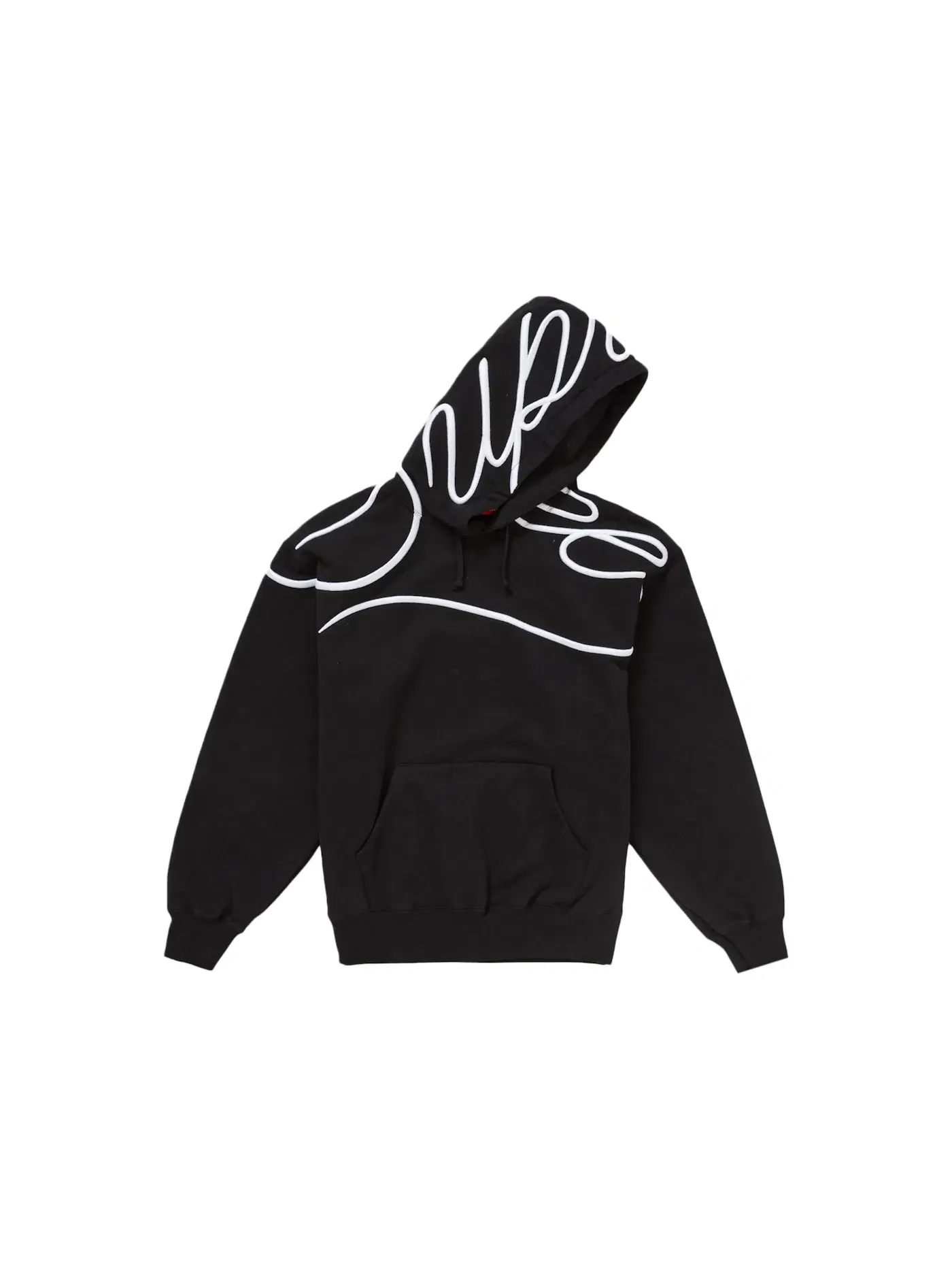 Мужской худи с принтом Supreme Shoulder Script Hooded Sweatshirt Supreme — изображение 3 из 3, черный