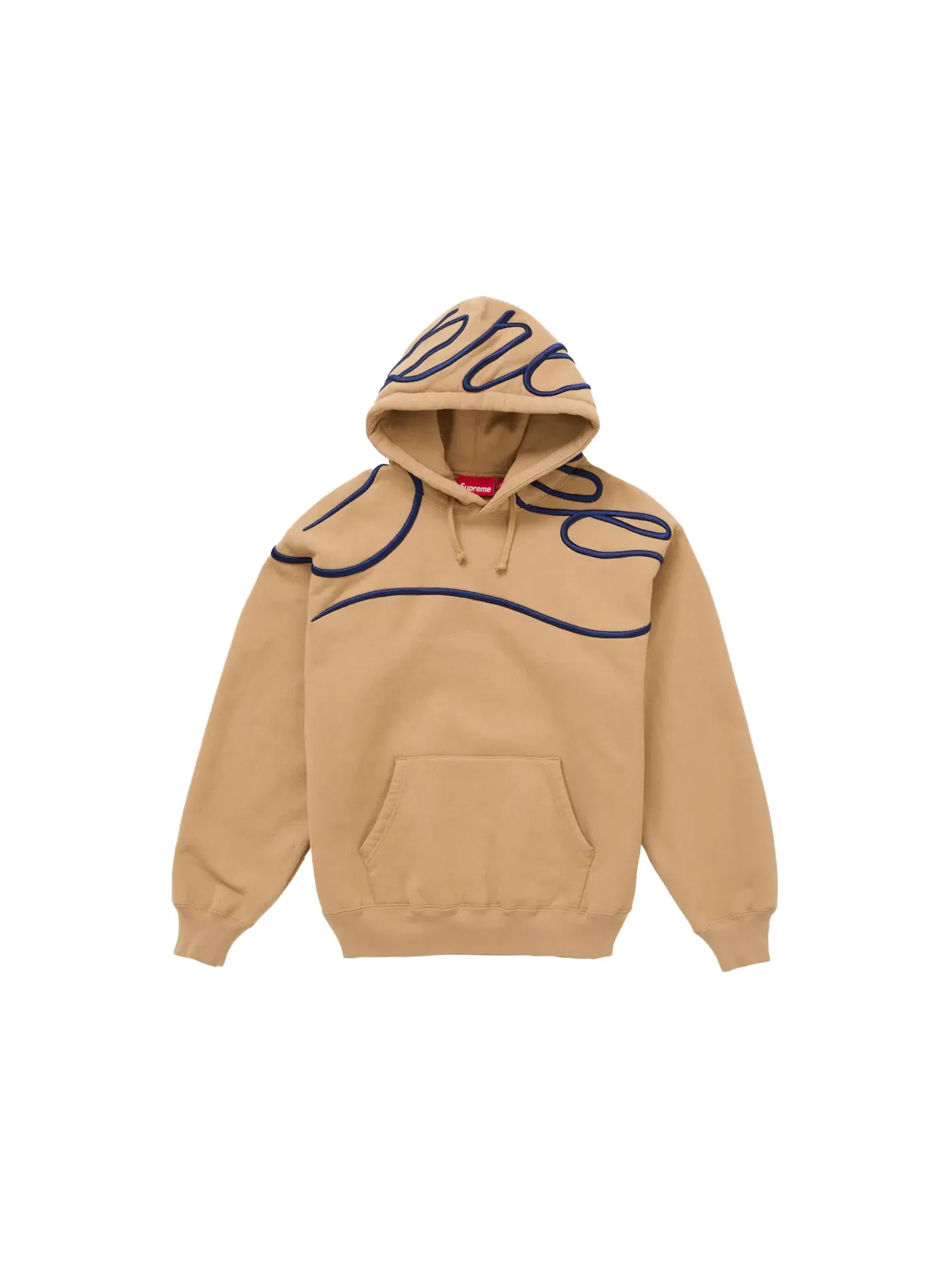Мужская худи с принтом Supreme Shoulder Script Brown — изображение 1 из 3