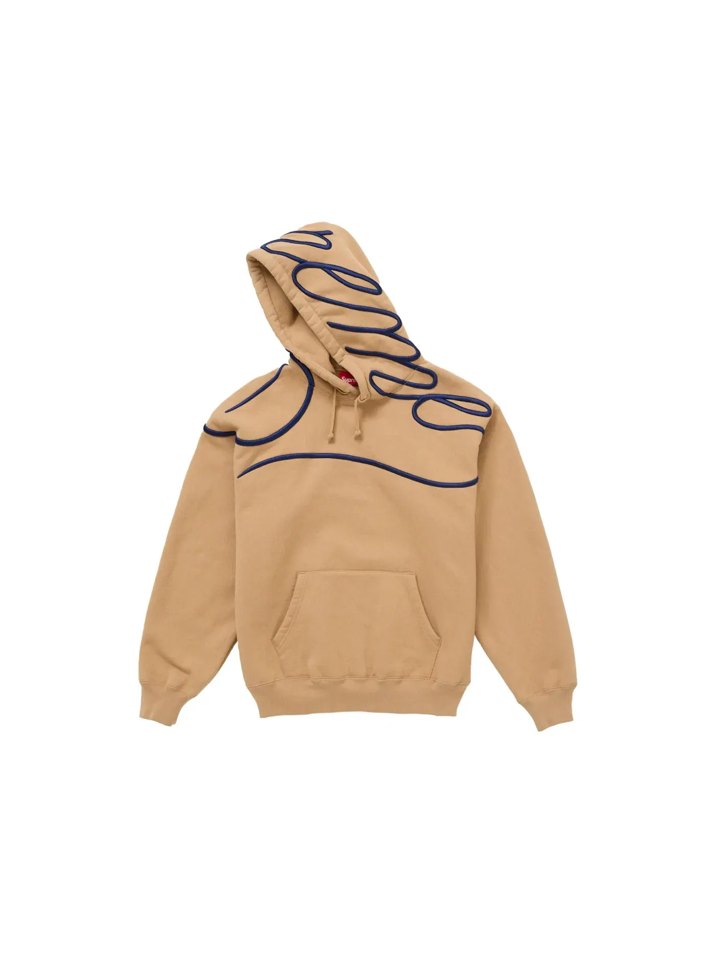 Мужская худи с принтом Supreme Shoulder Script Brown — изображение 2 из 3