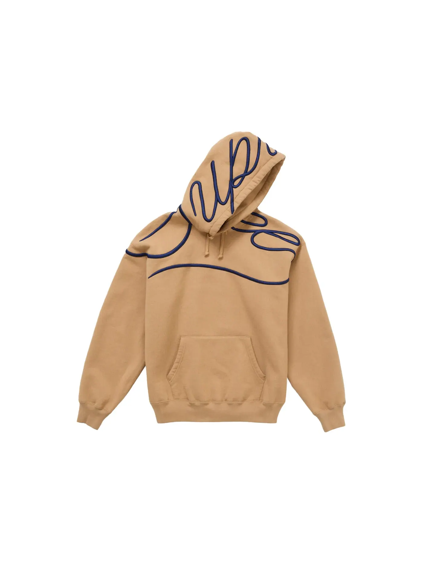 Мужская худи с принтом Supreme Shoulder Script Brown — изображение 3 из 3