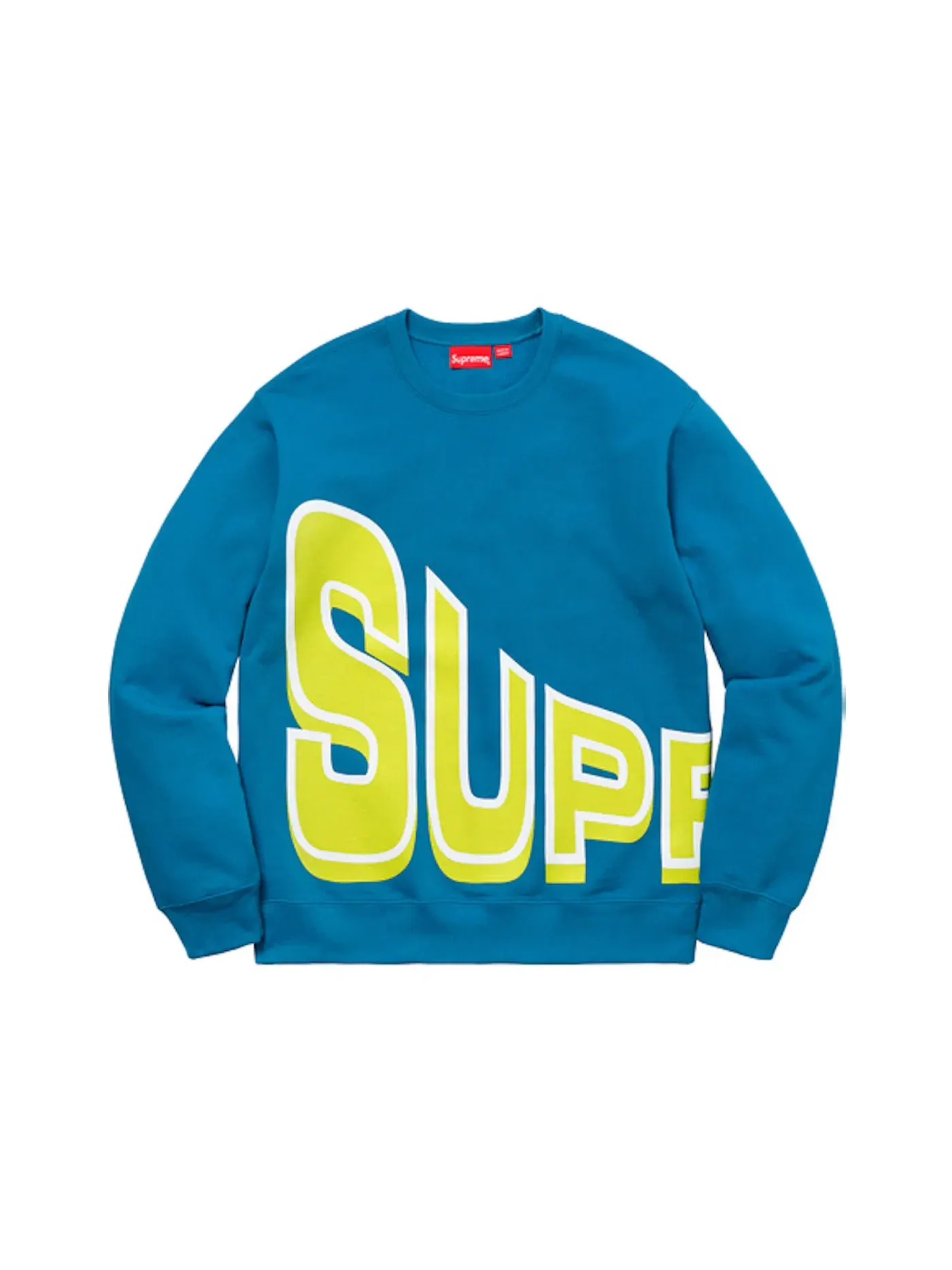 Мужской свитшот с принтом Supreme Side Arc Crewneck — изображение 1 из 2, темный голубой
