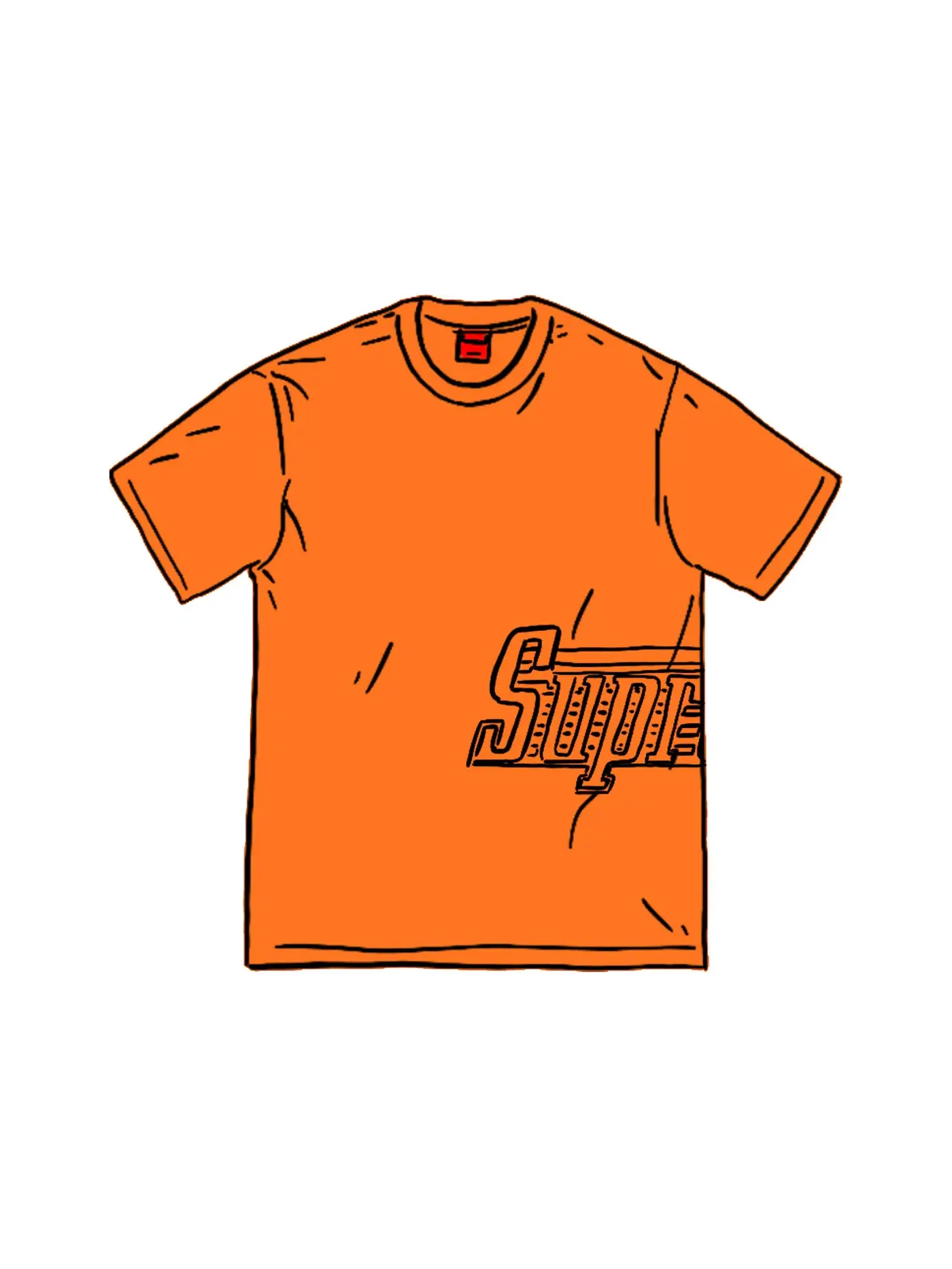 Мужская футболка Supreme S/S Top — изображение 1 из 1, оранжевый