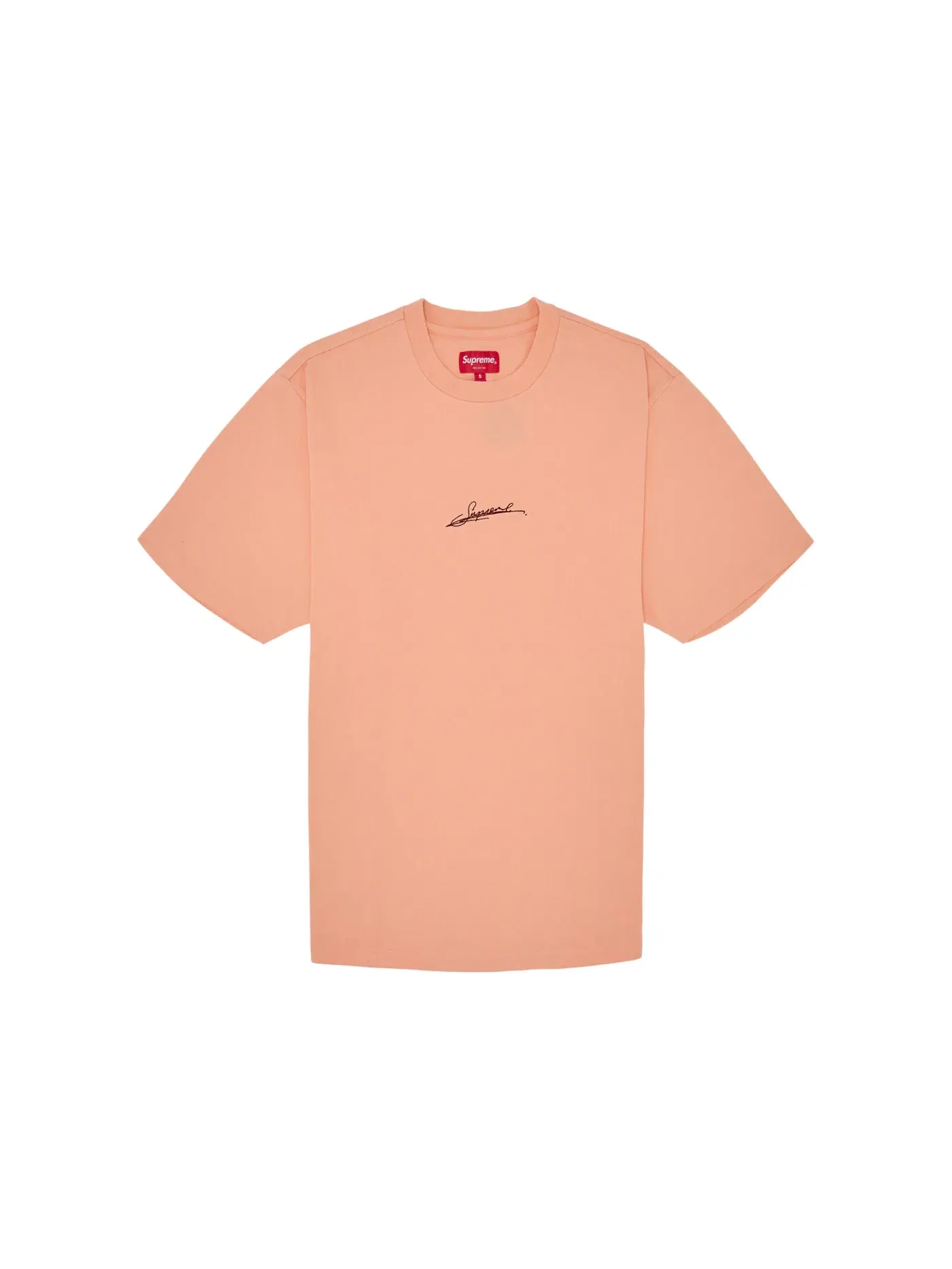 Мужская футболка с коротким рукавом с принтом Signature S/S Top Supreme — изображение 1 из 1, персиковый