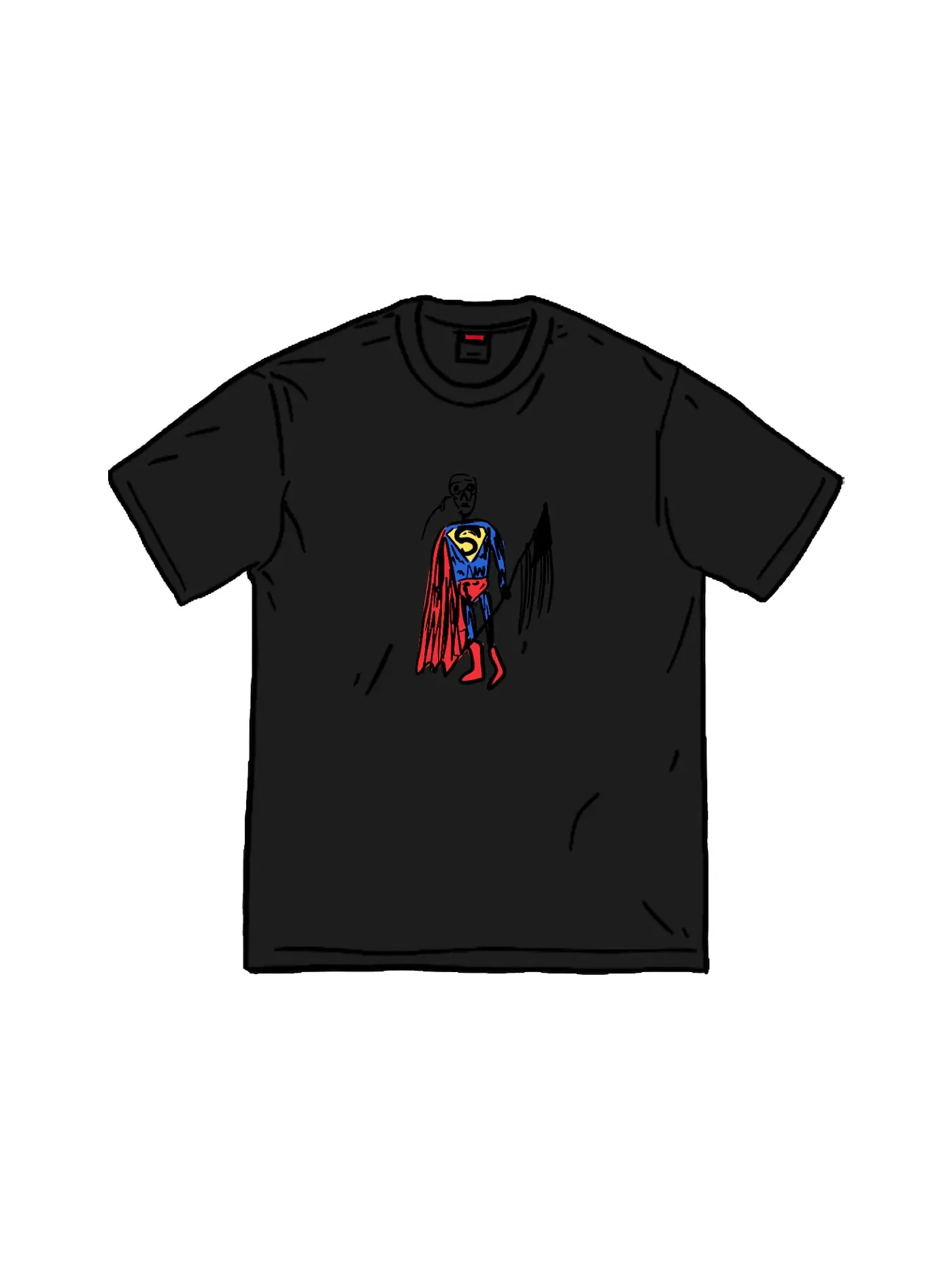 Мужская футболка с принтом Supreme Tee — изображение 1 из 1, черный